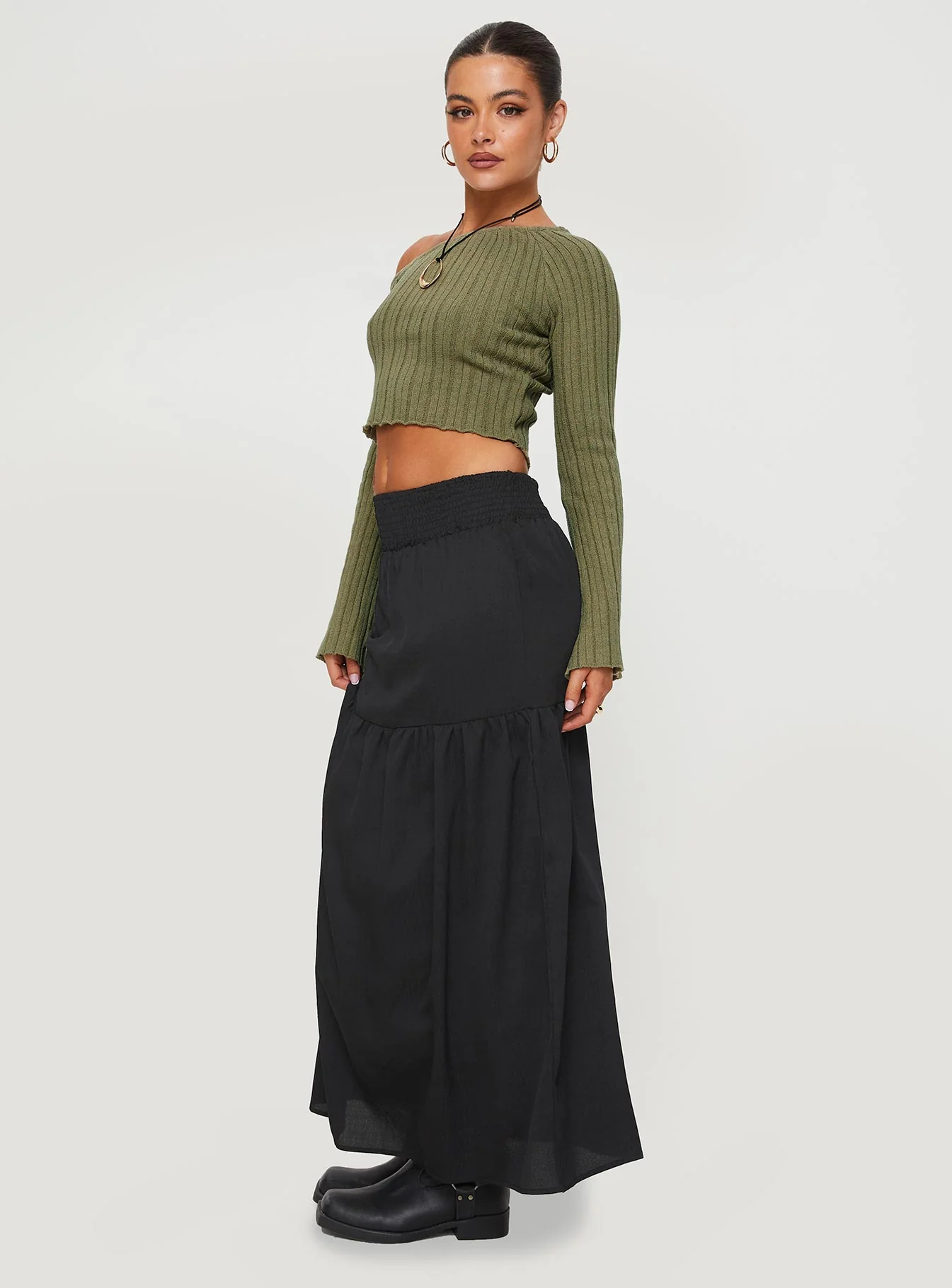 Dion Maxi Skirt Black - Image 4