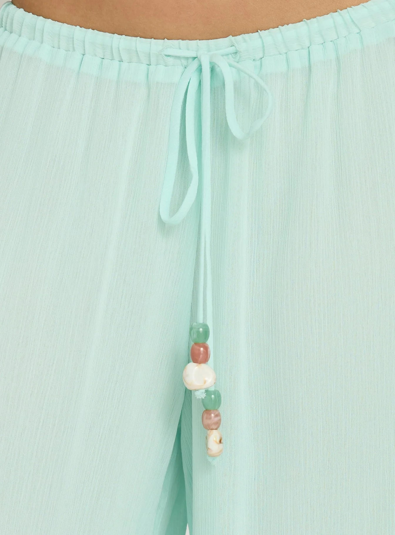 Distinction Chiffon Pants Aqua - Image 7