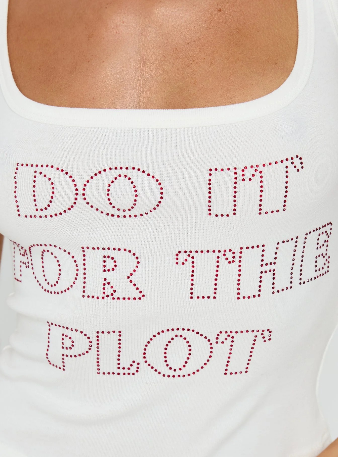 Do It For The Plot Graphic Tank White - Image 6