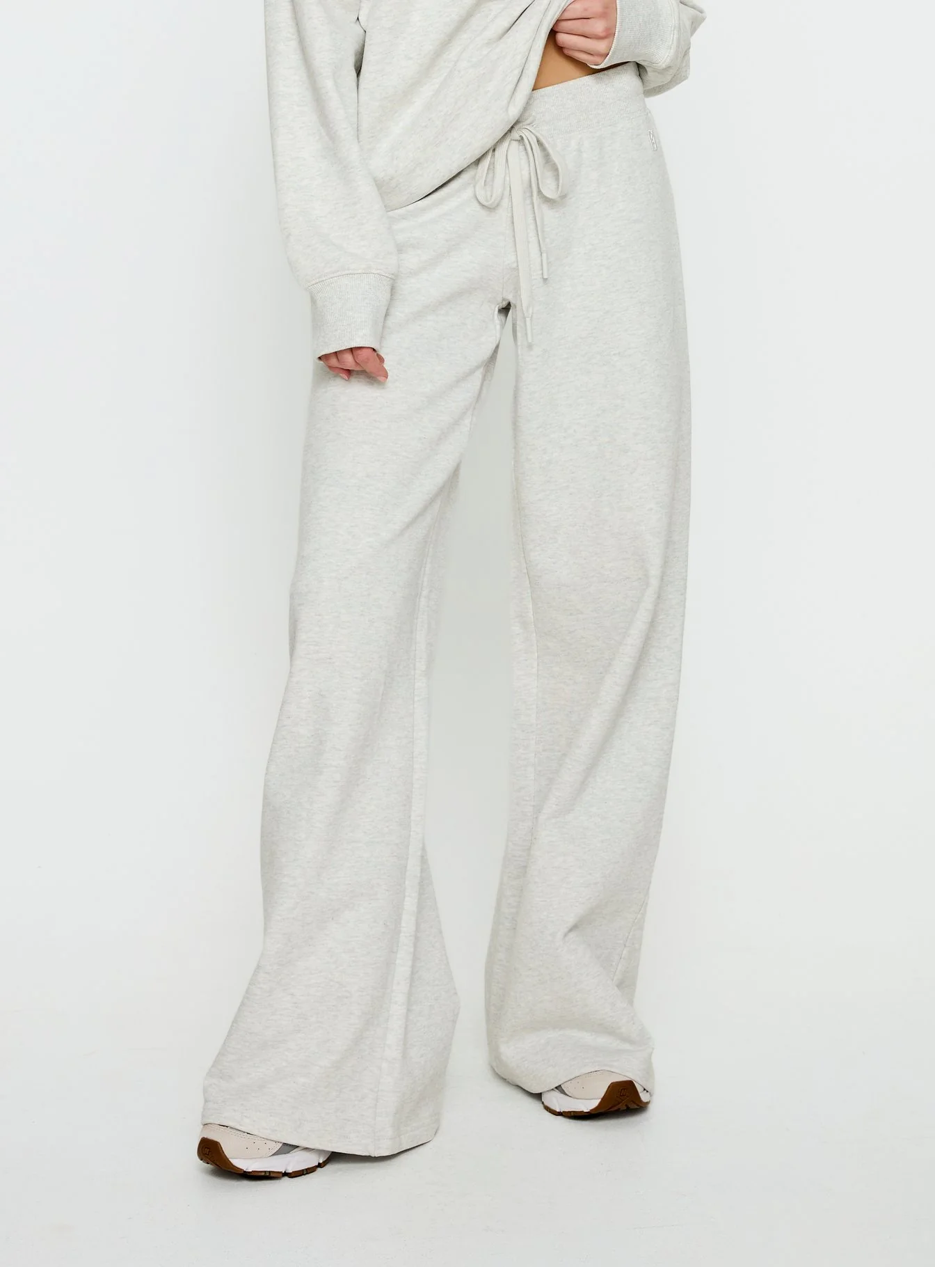 Dodie Wide Leg Pants Grey Marle - Image 2