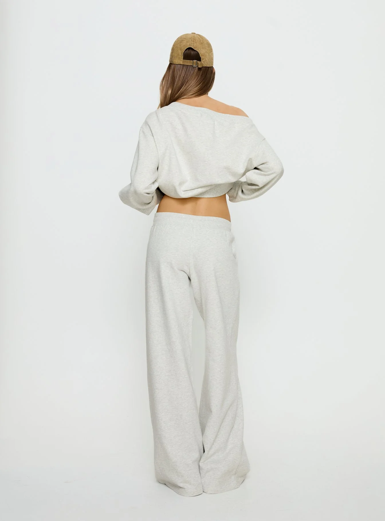 Dodie Wide Leg Pants Grey Marle - Image 5