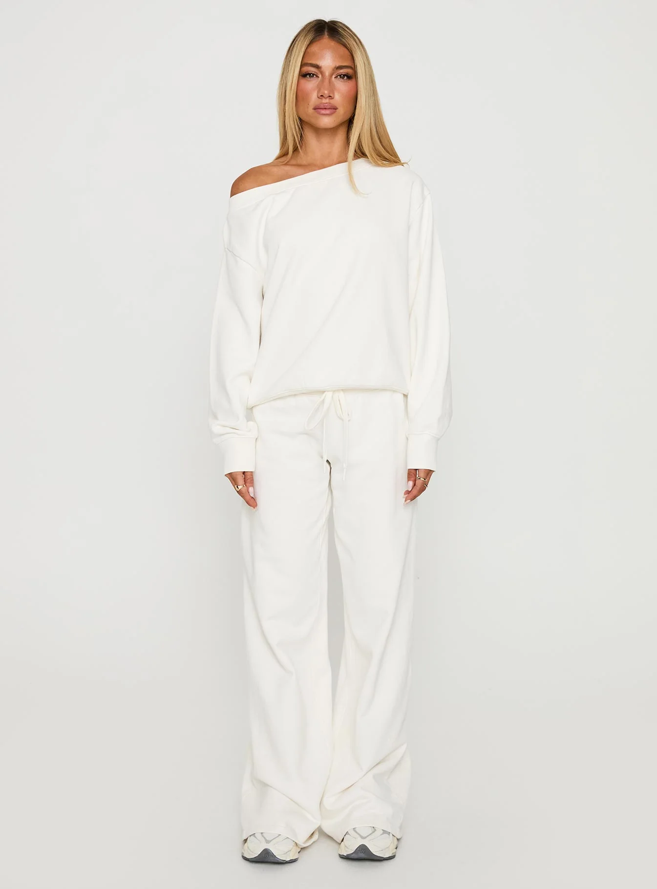 Dodie Wide Leg Pants Washed White - Image 7