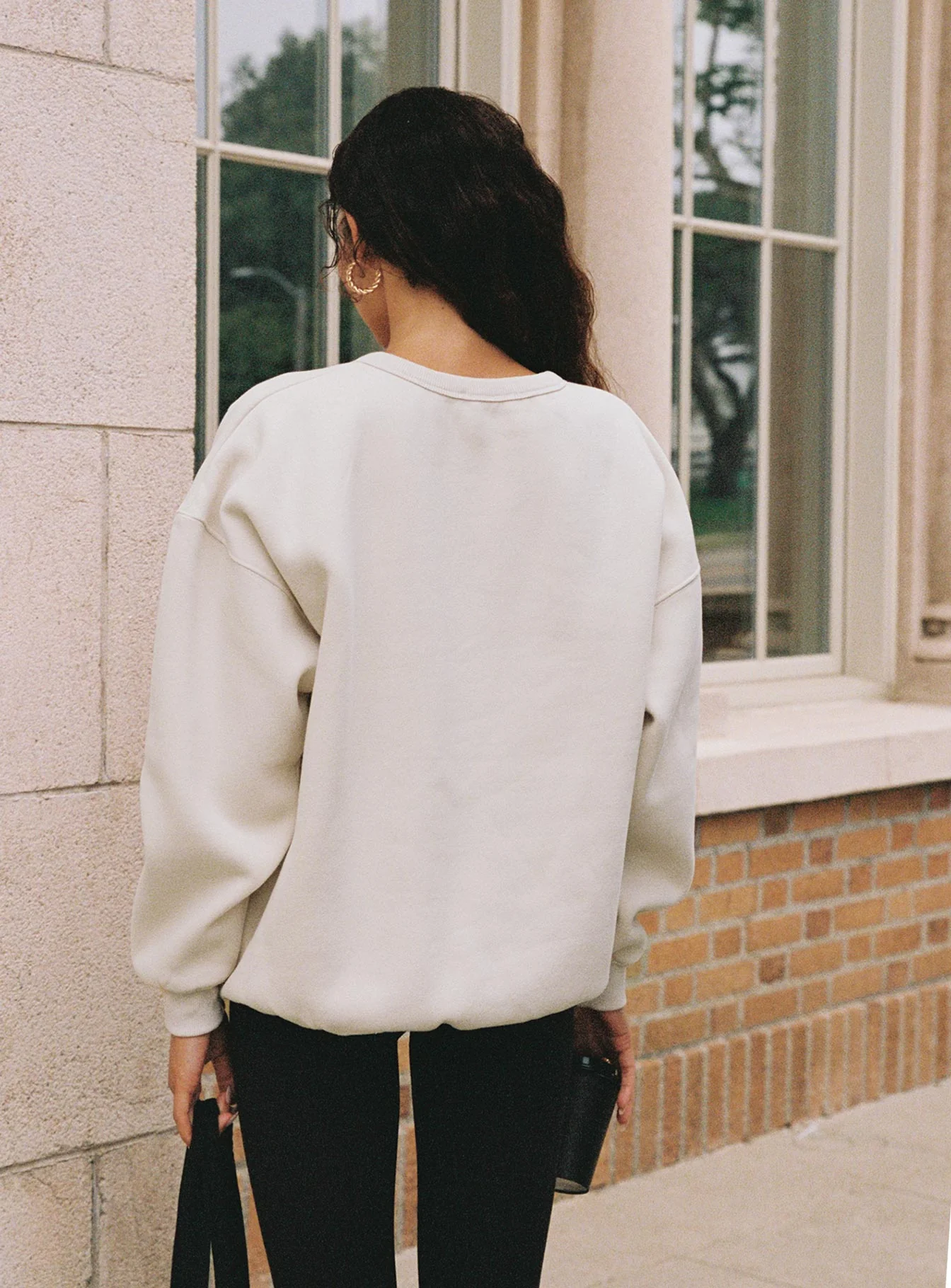 Dream Fleece Classic Crewneck Sweater Beige - Image 4