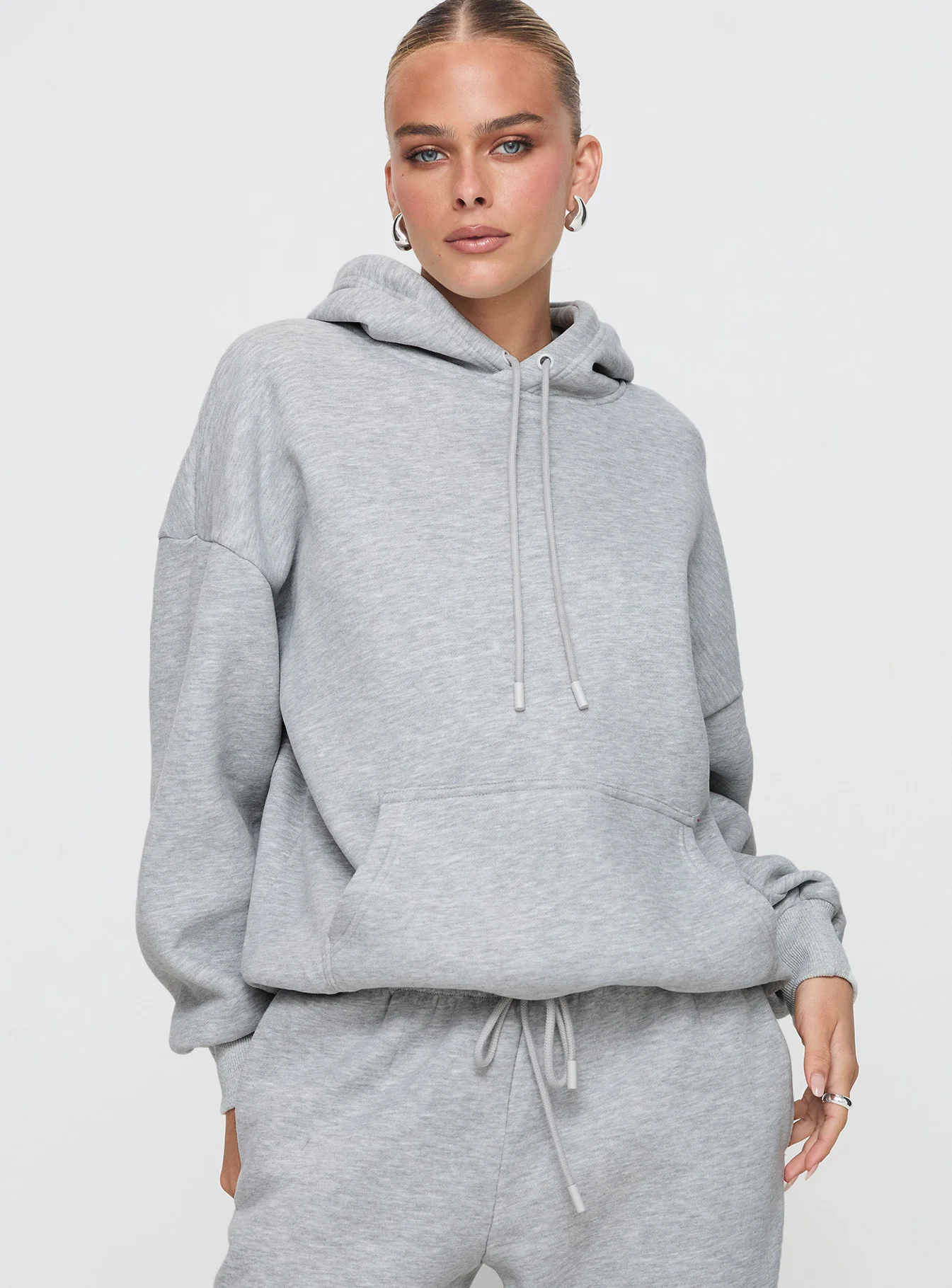 Dream Fleece Classic Hoodie Grey Marle - Image 2