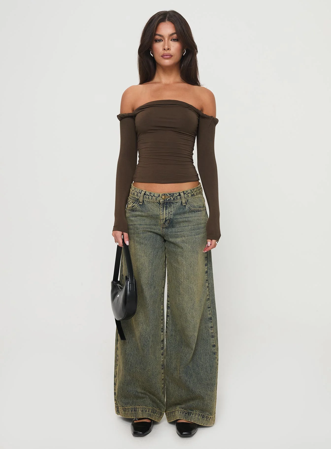 Dusky Long Sleeve Top Khaki - Image 7