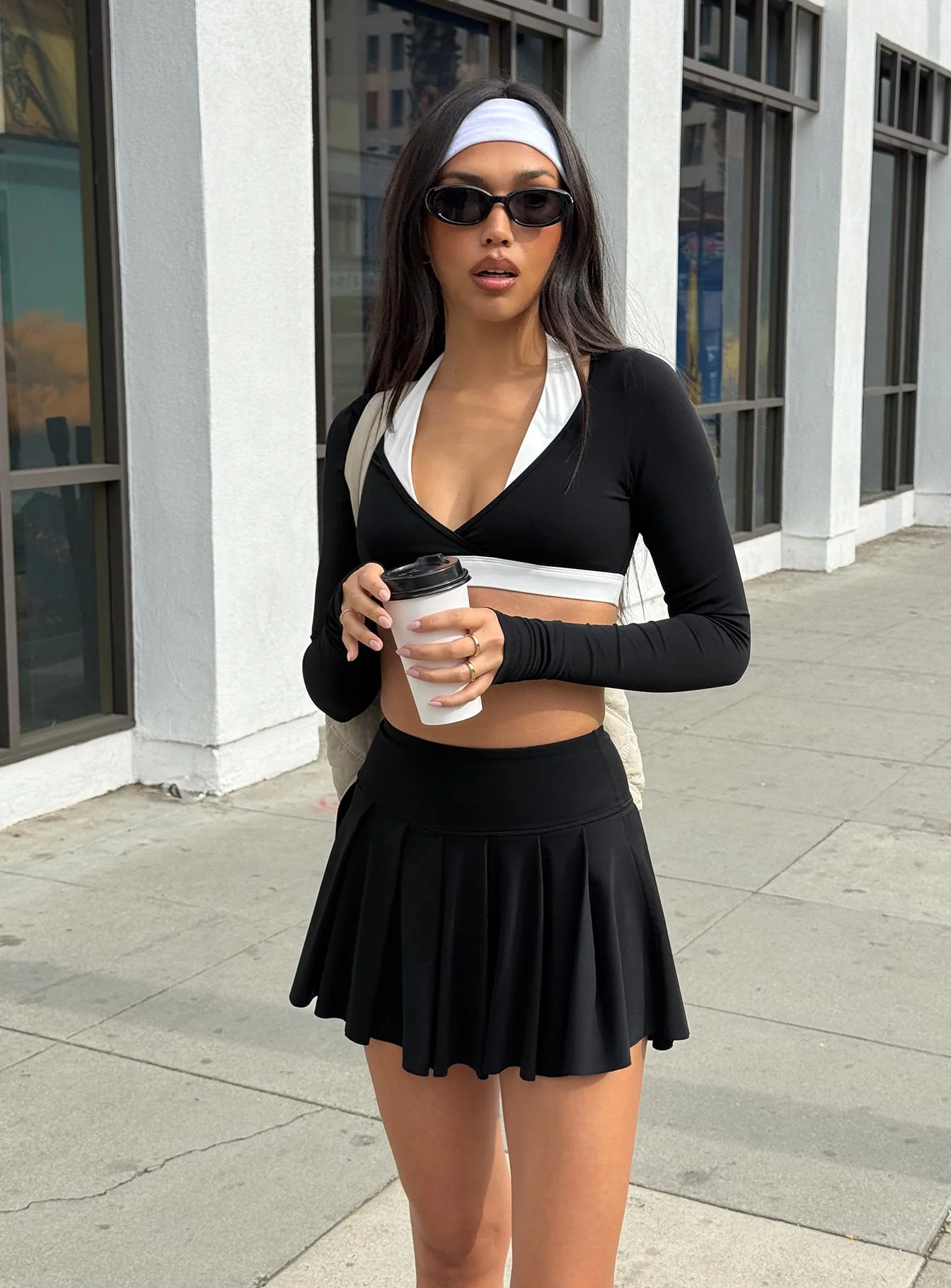 Dynamic Pleat Active Skort Black - Image 10