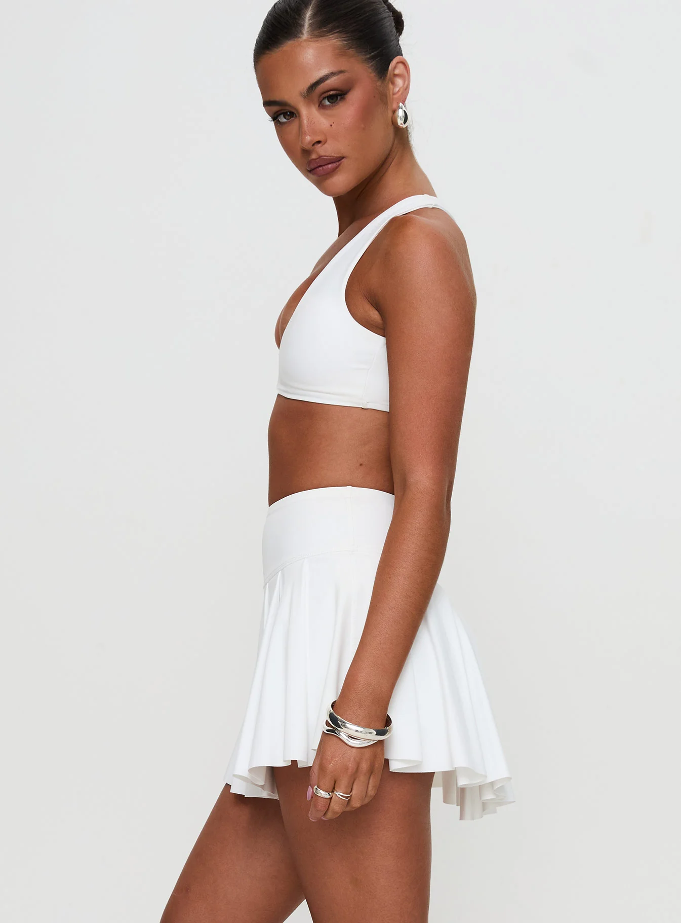 Dynamic Pleat Active Skort White - Image 4
