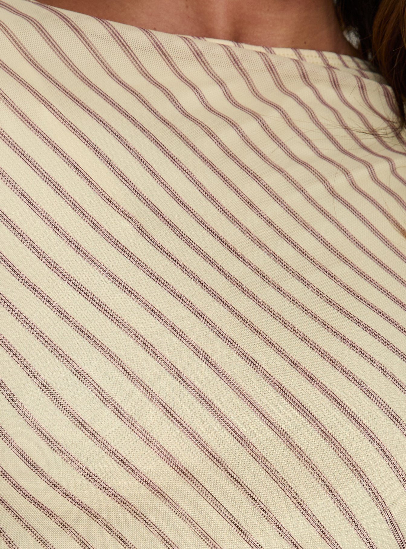 Elevara Boat Neck Top Yellow / Red Stripe - Image 6