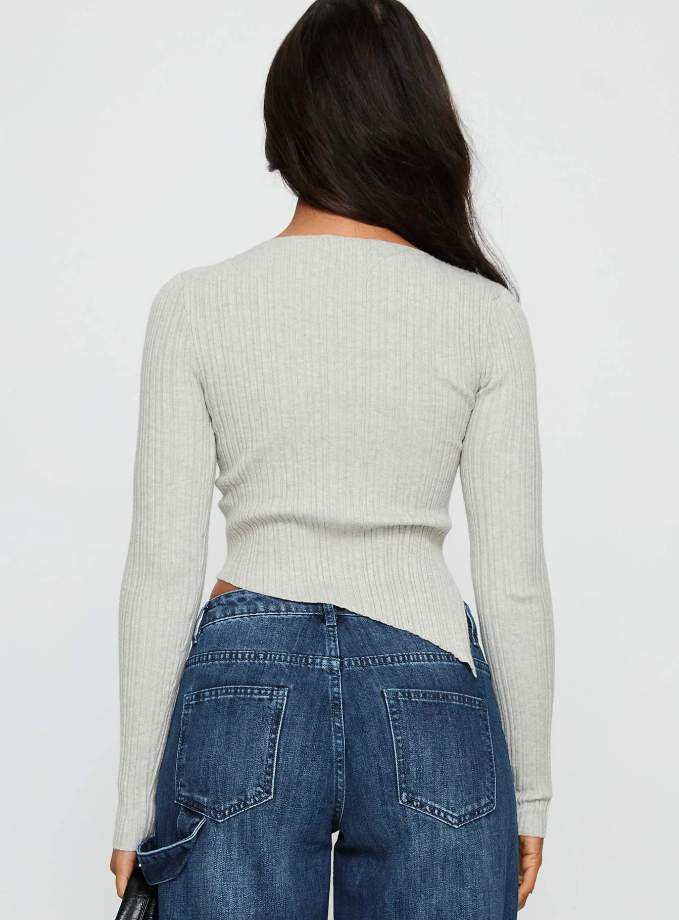 Ellara Long Sleeve Top Grey - Image 5