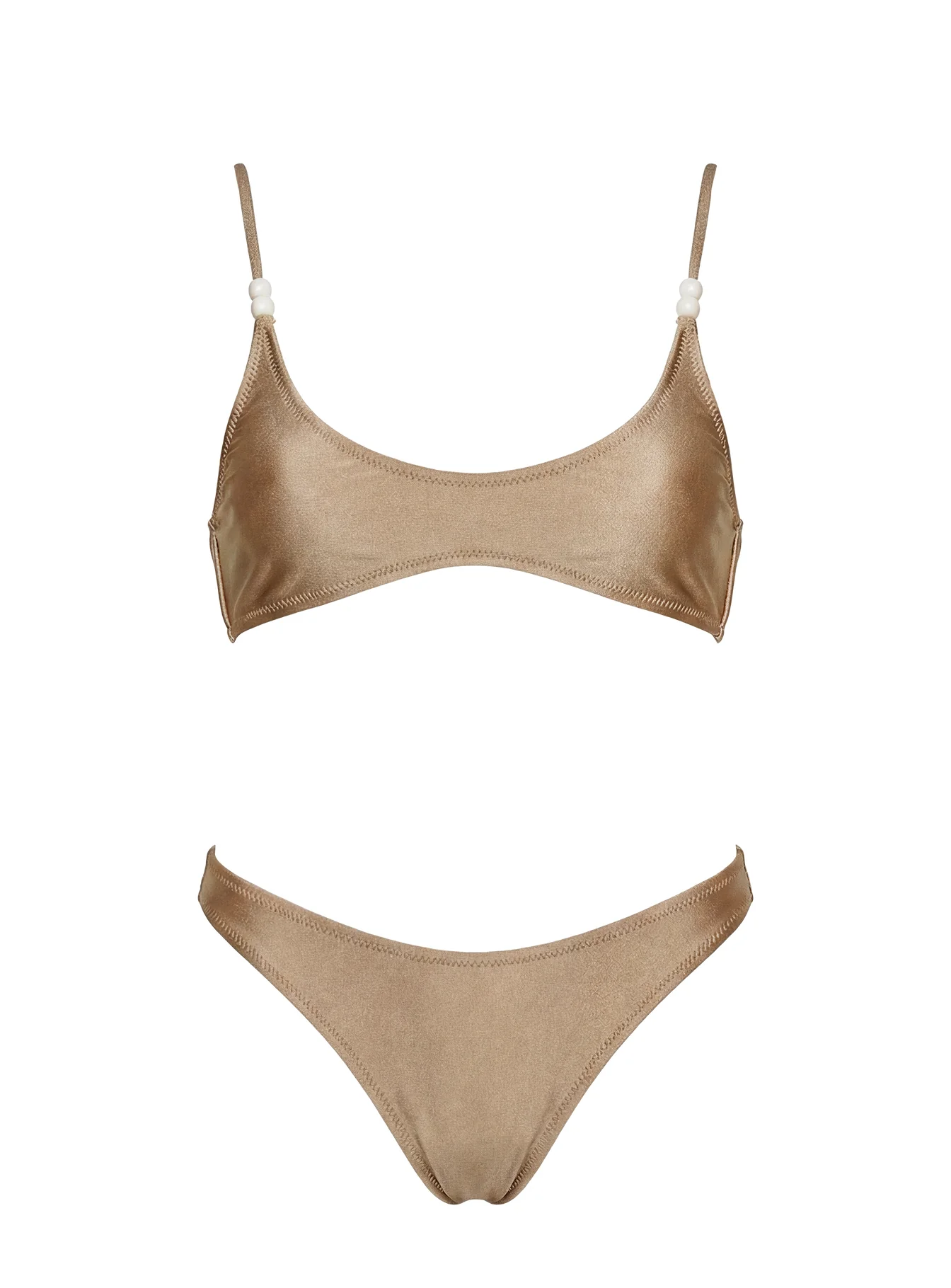 Esplanade High Side Bikini Bottoms Gold - Image 5