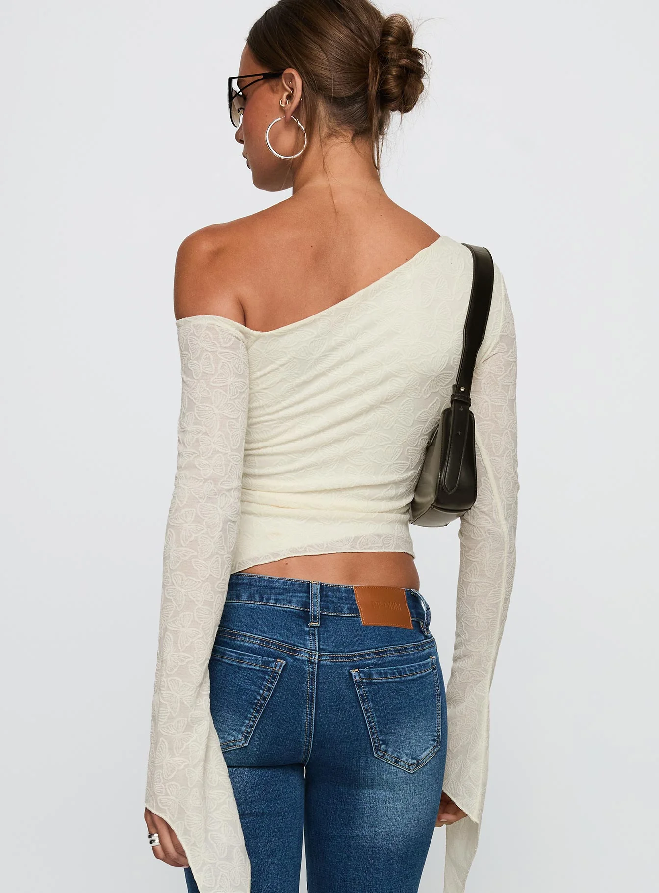 Face Card Long Sleeve Top Cream - Image 5