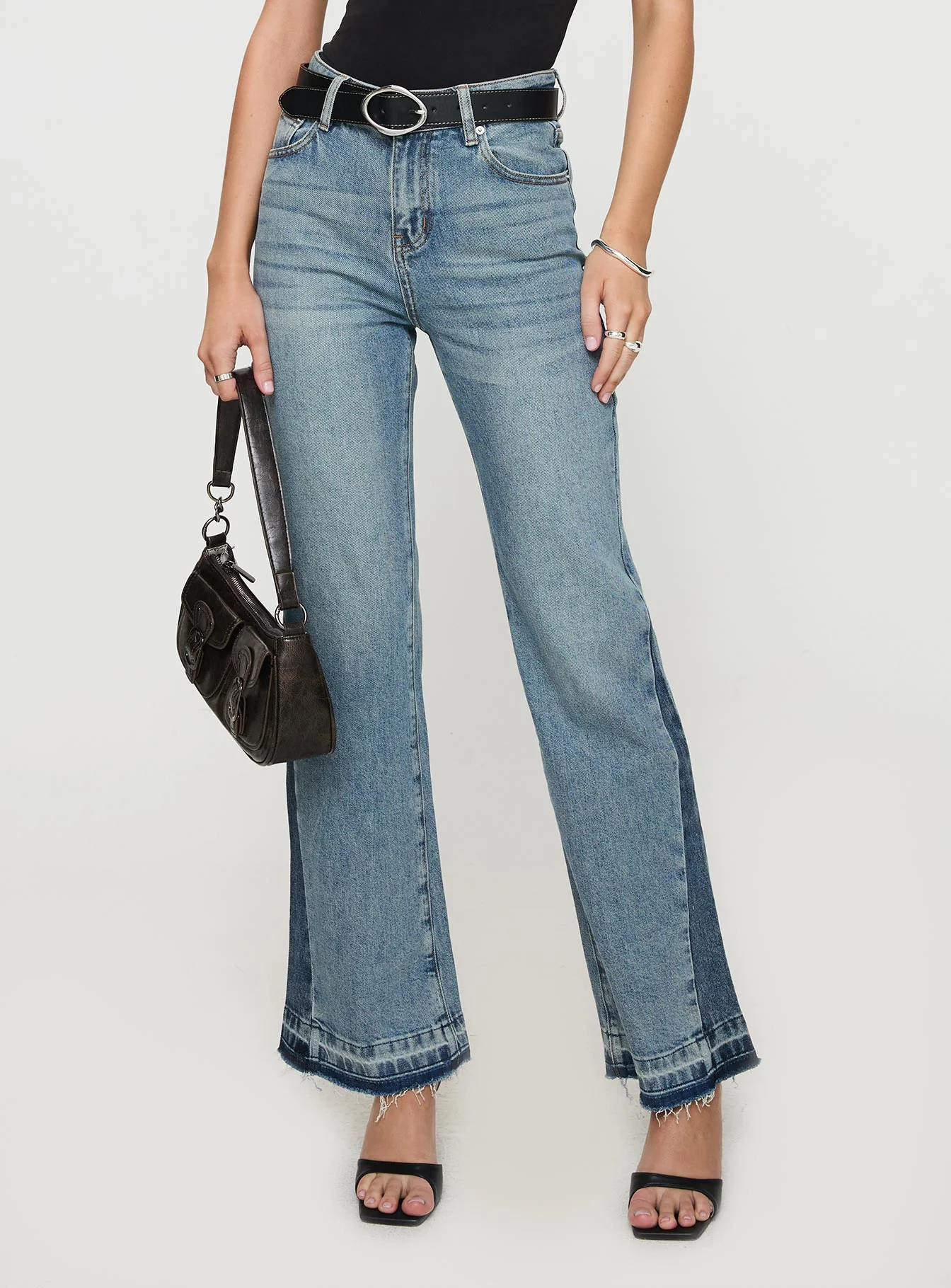 Farleigh High Rise Flared Jeans Blue - Image 2