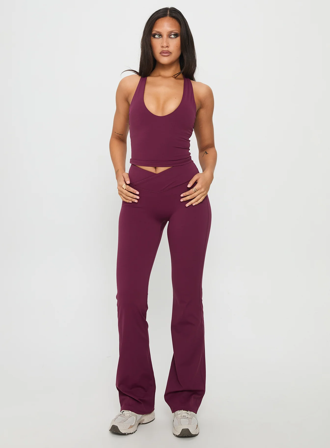 Fast Track Longline Active Tank Top Plum - Image 3