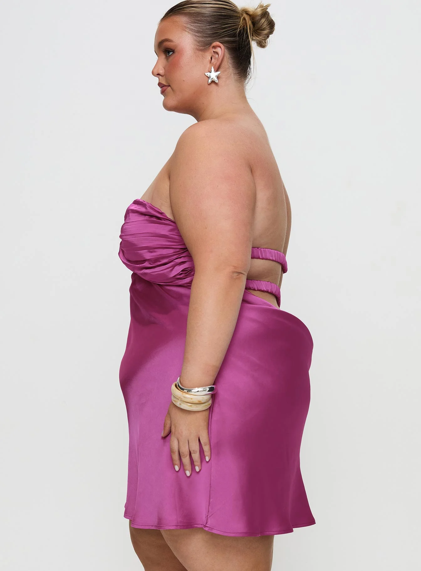Faviola Mini Dress Purple Curve - Image 4