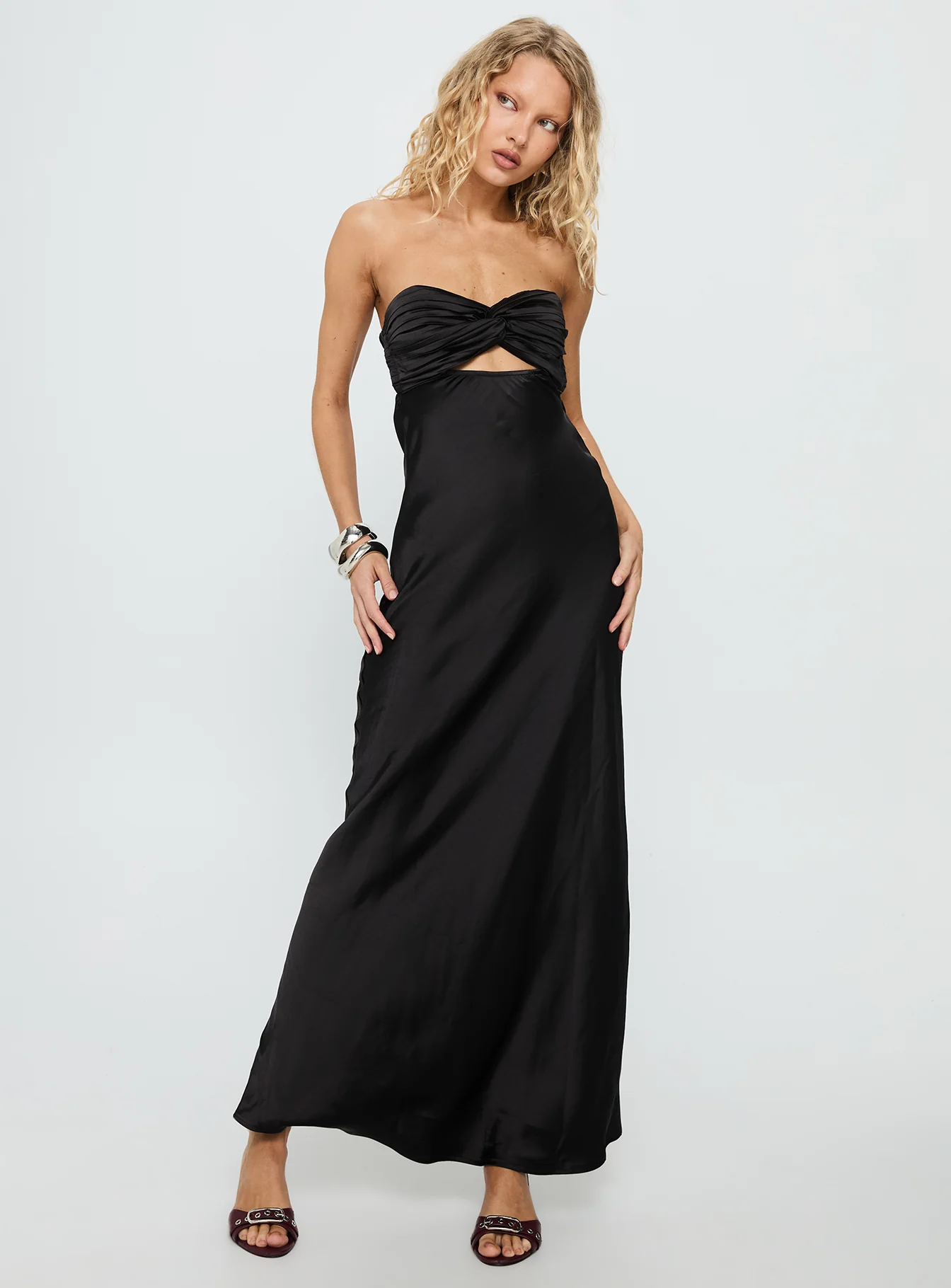 Faviola Strapless Maxi Dress Black - Image 3