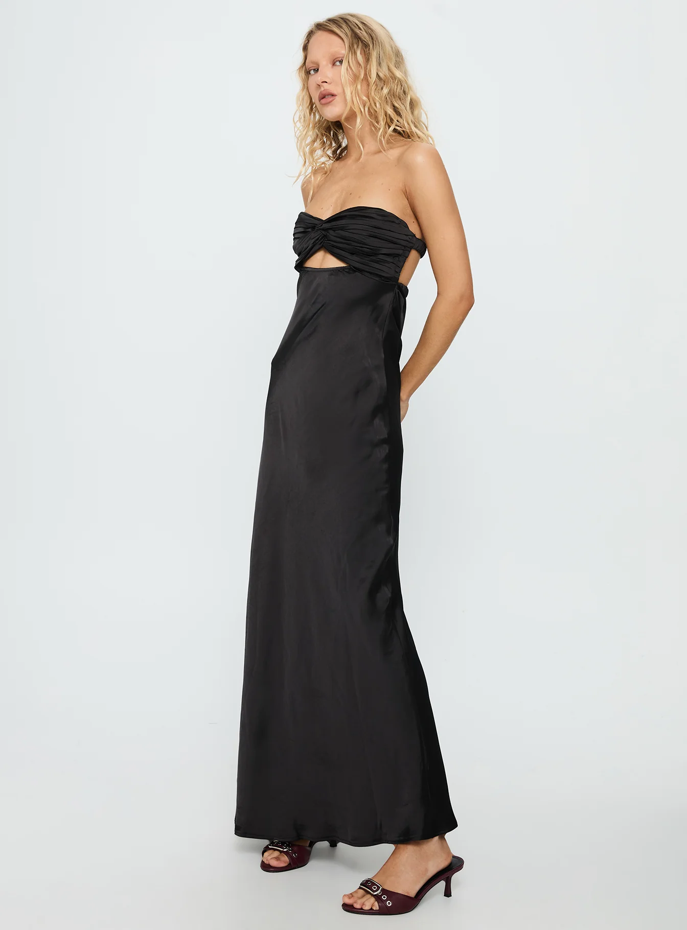 Faviola Strapless Maxi Dress Black - Image 4