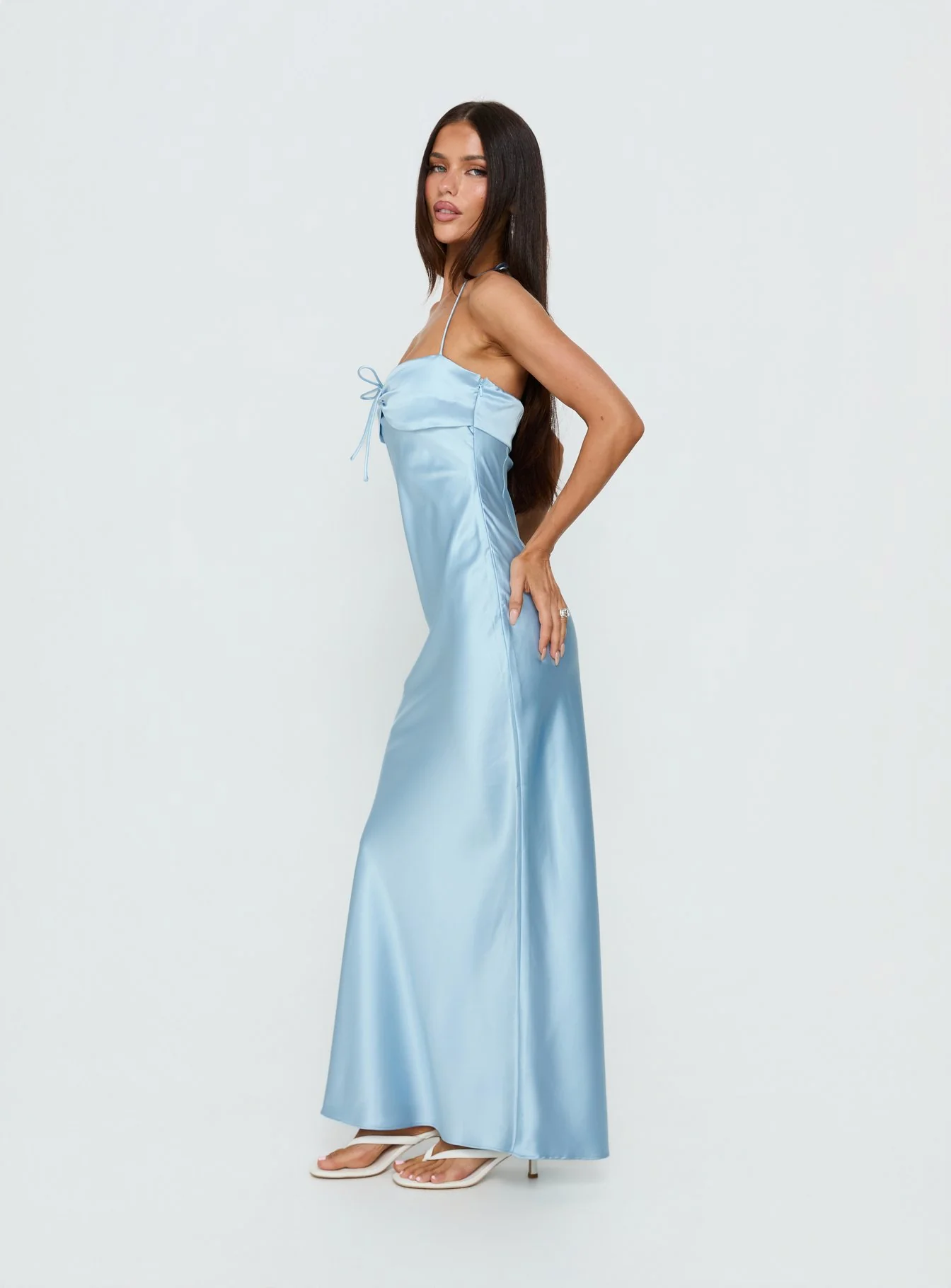 Fireproof Halter Maxi Dress Baby Blue - Image 4