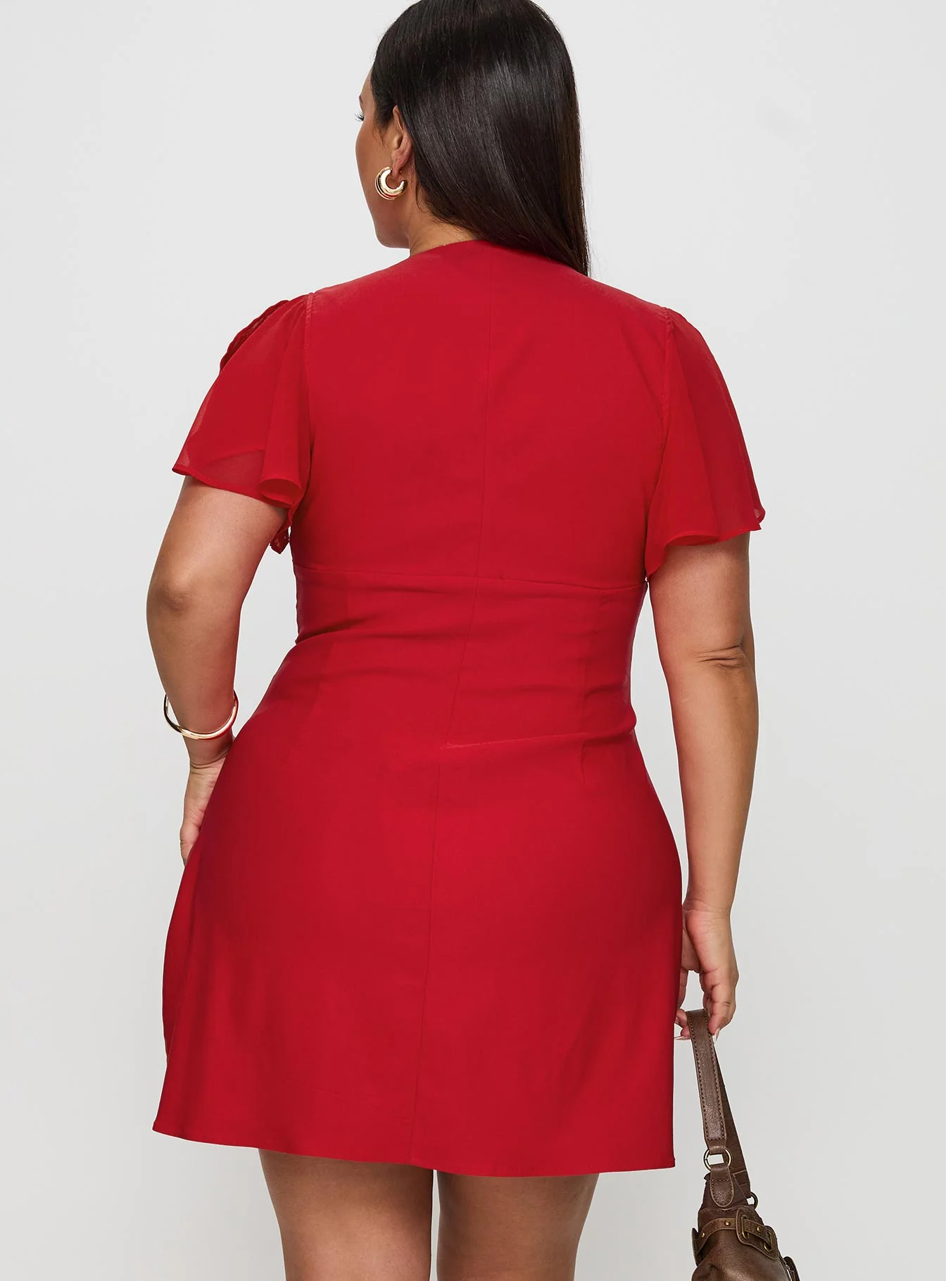 Florie Corset Mini Dress Red Curve - Image 5