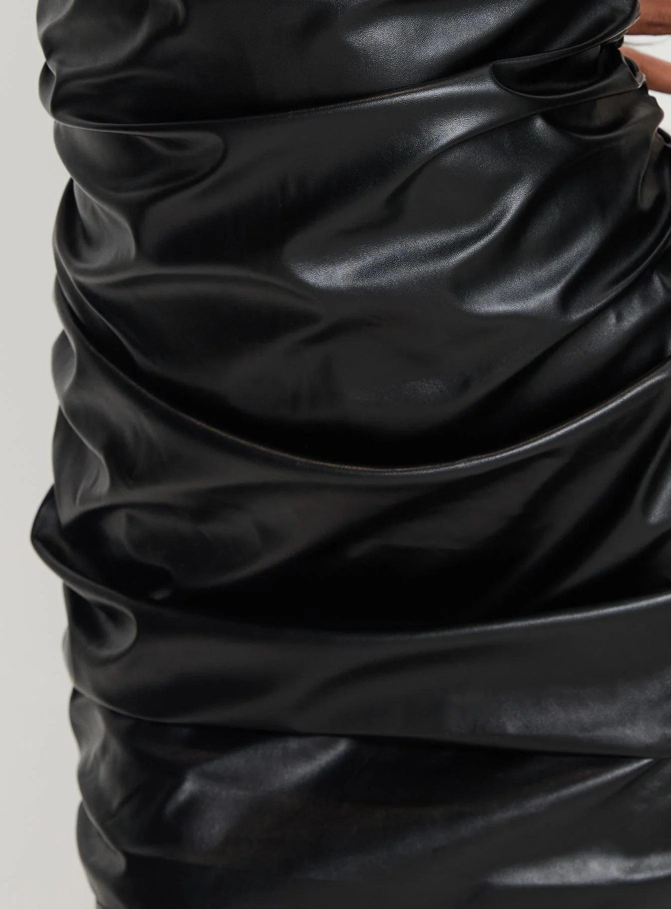 Fonteiro Faux Leather Mini Dress Black - Image 5