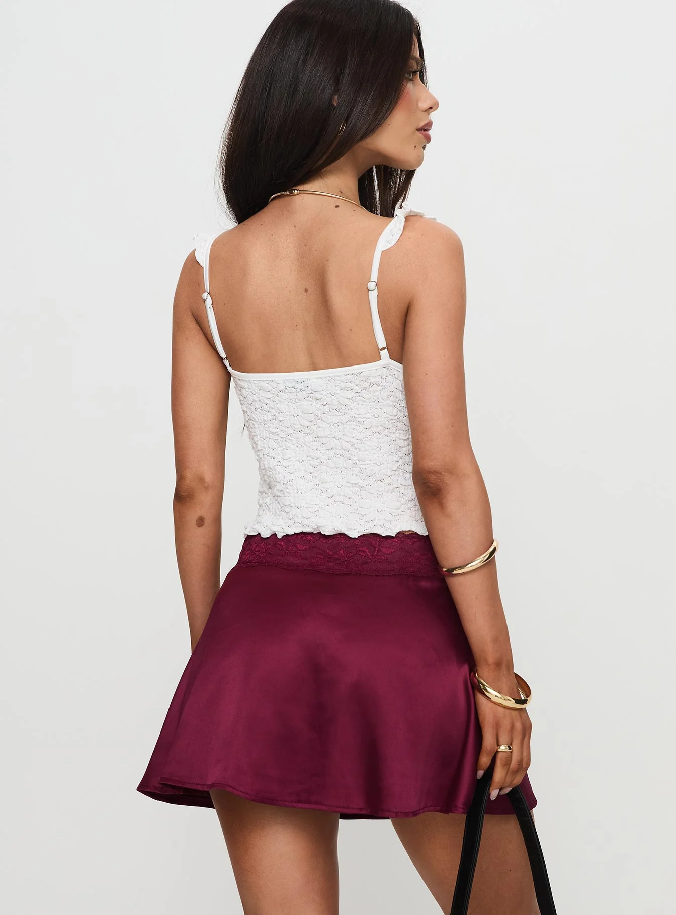 For Me Mini Skirt Burgundy - Image 4