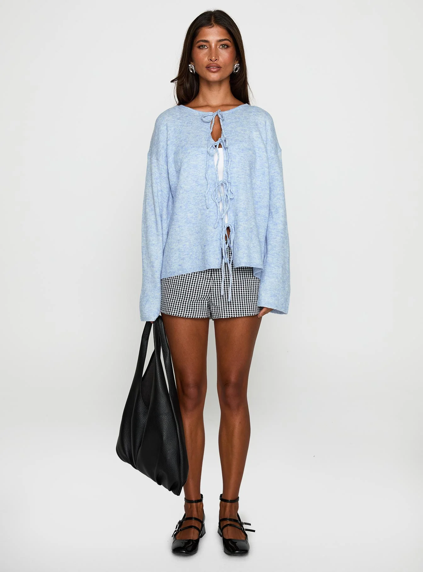 Frosty Knit Cardigan Blue - Image 7