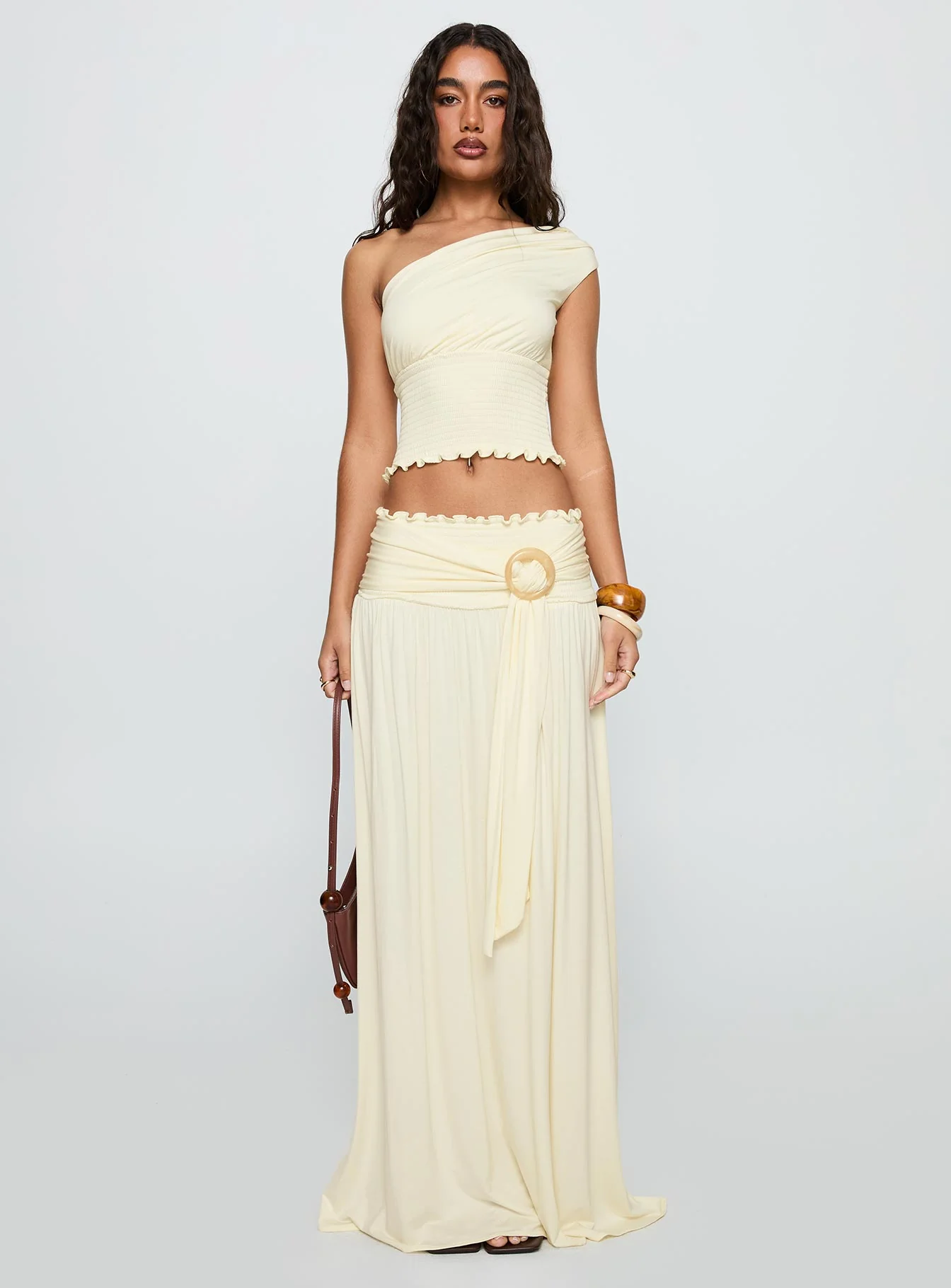 Full Orbit One Shoulder Top Cream - Image 7