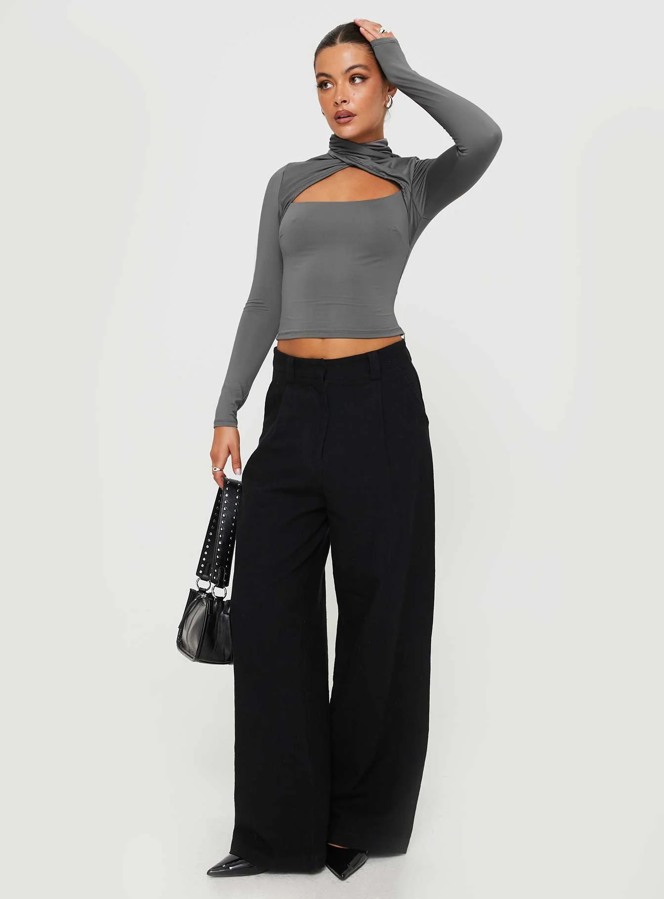 Ganz Long Sleeve Top Grey - Image 3
