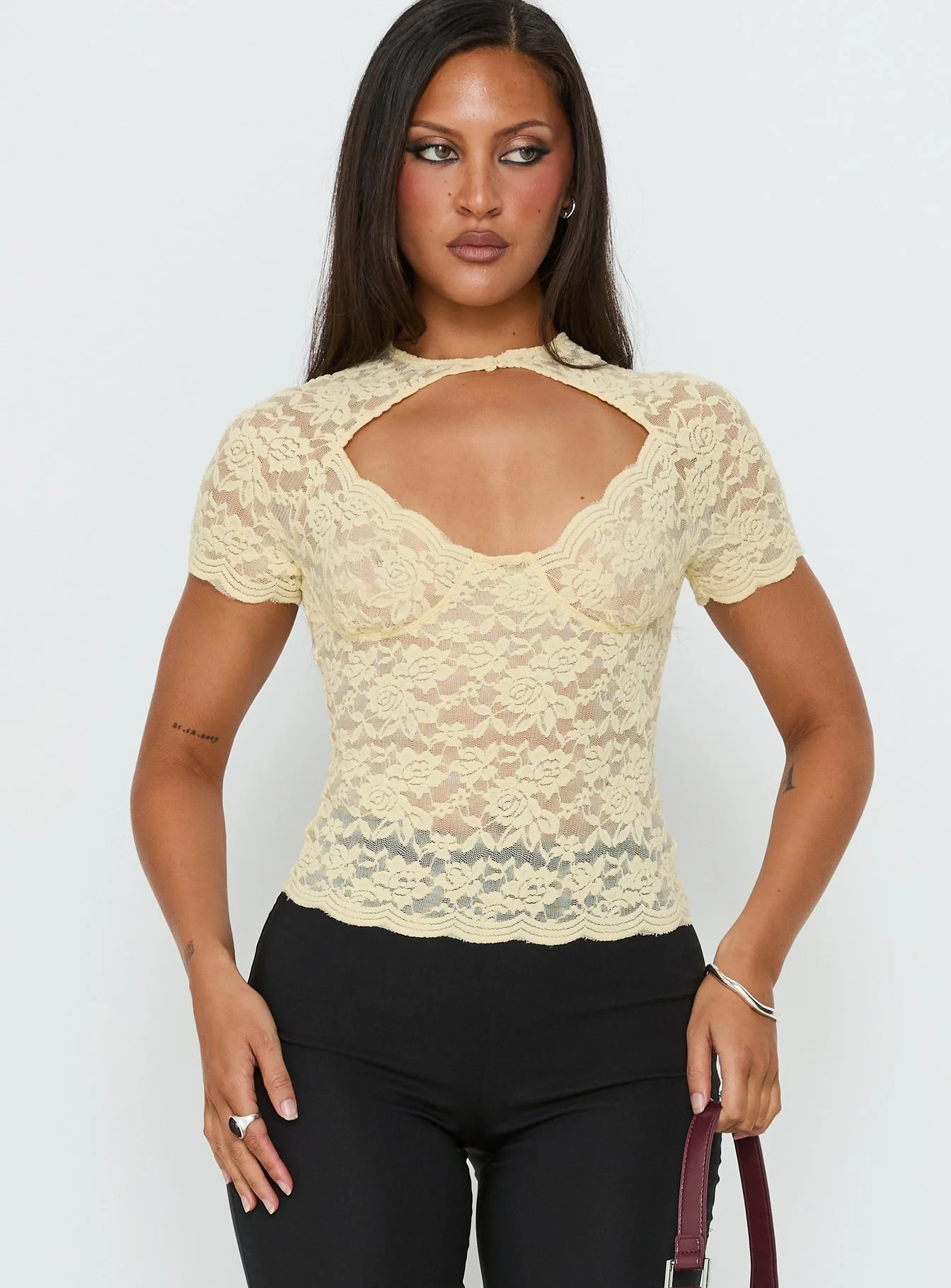 Giallo Lace Top Butter - Image 2