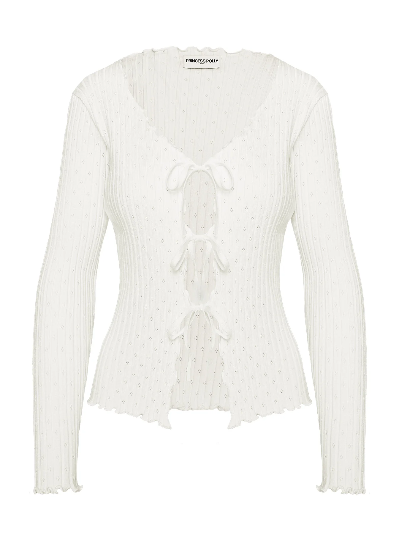 Girl Gone Wild Long Sleeve Top White - Image 5