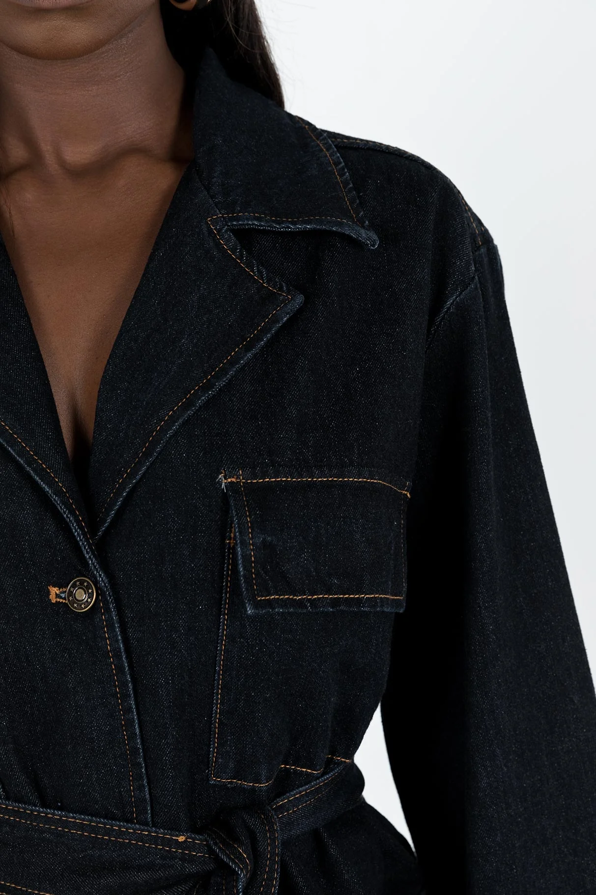 Giselle Mini Dress Dark Denim - Image 9