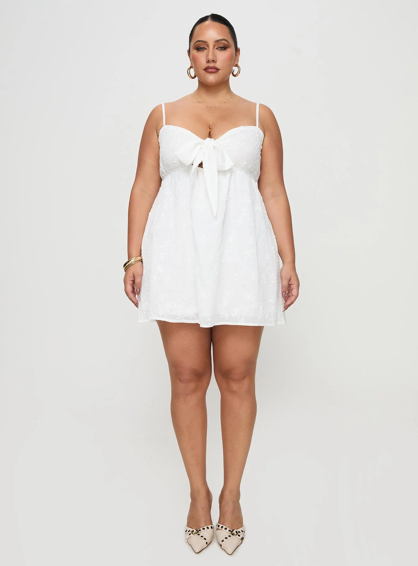 Granno Mini Dress White Curve - Image 7