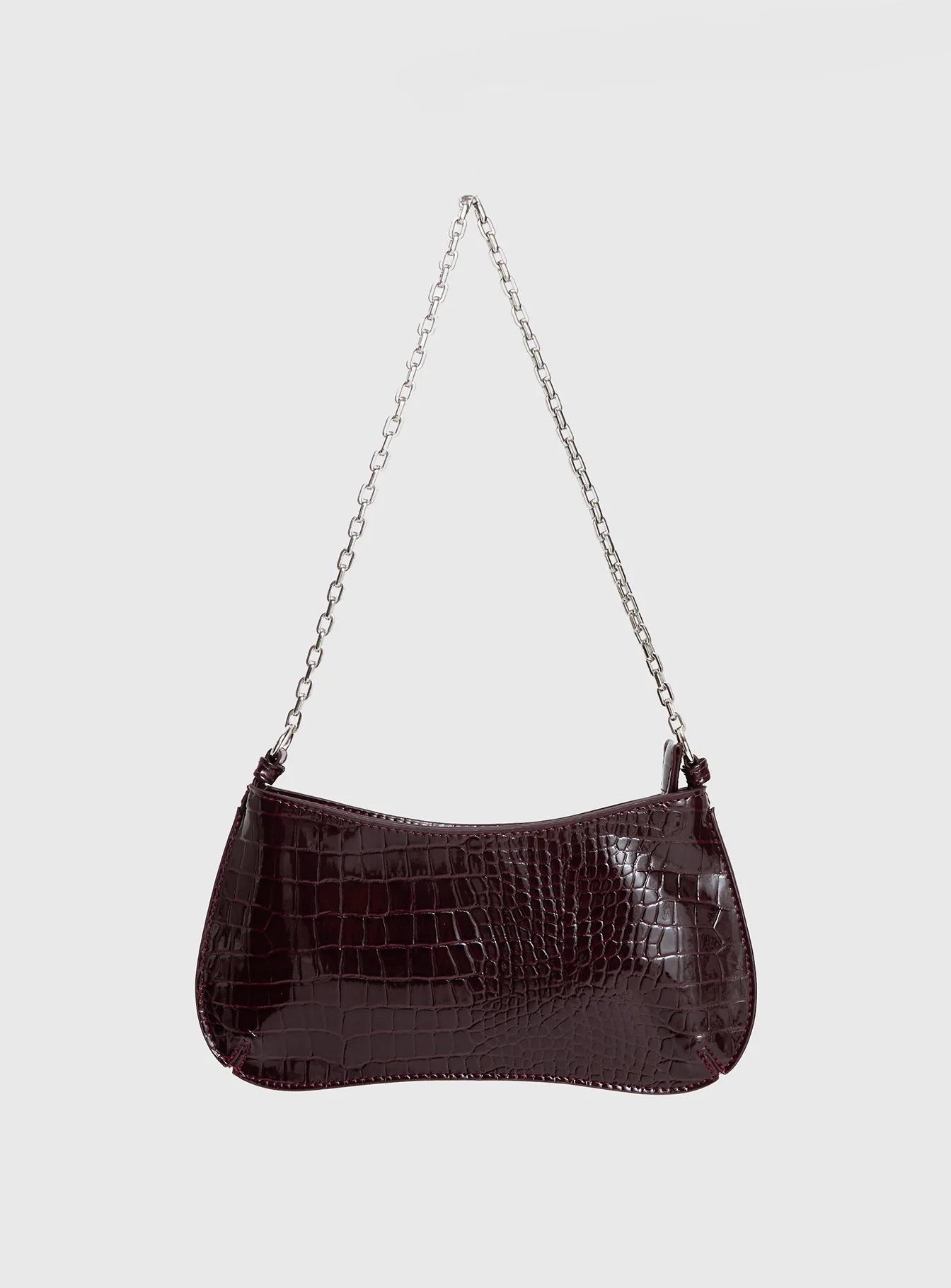 Gwynne Faux Leather Shoulder Bag Cherry Lacquer - Image 2