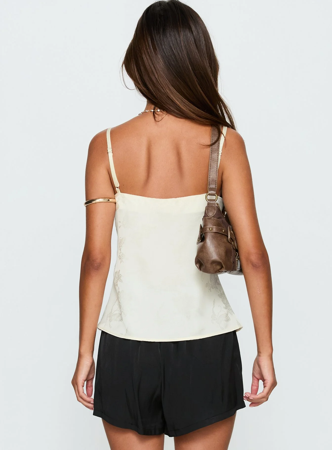 Had Me At Hello Lace Trim Floral Detail Top Cream - Image 5