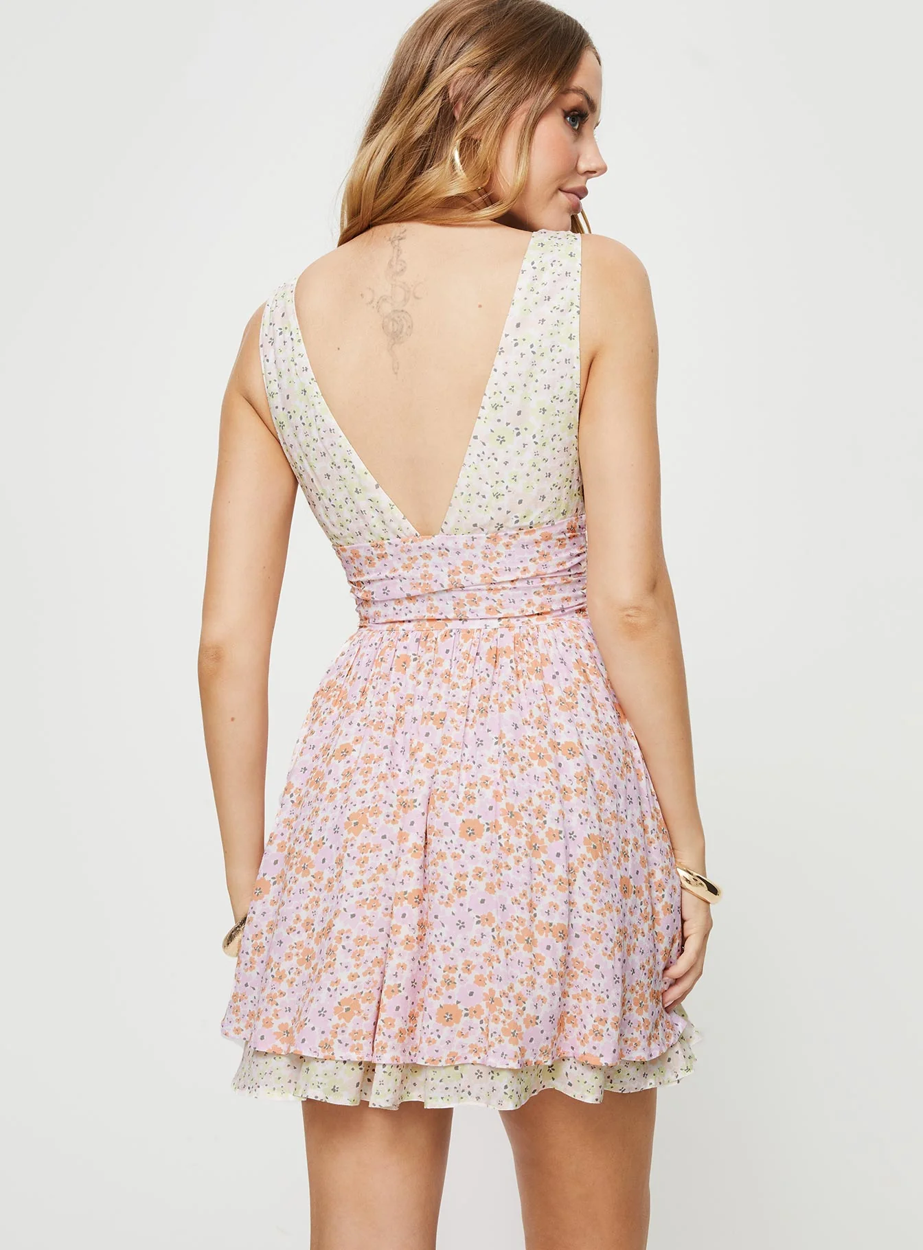 Haily Mini Dress Multi Floral - Image 5