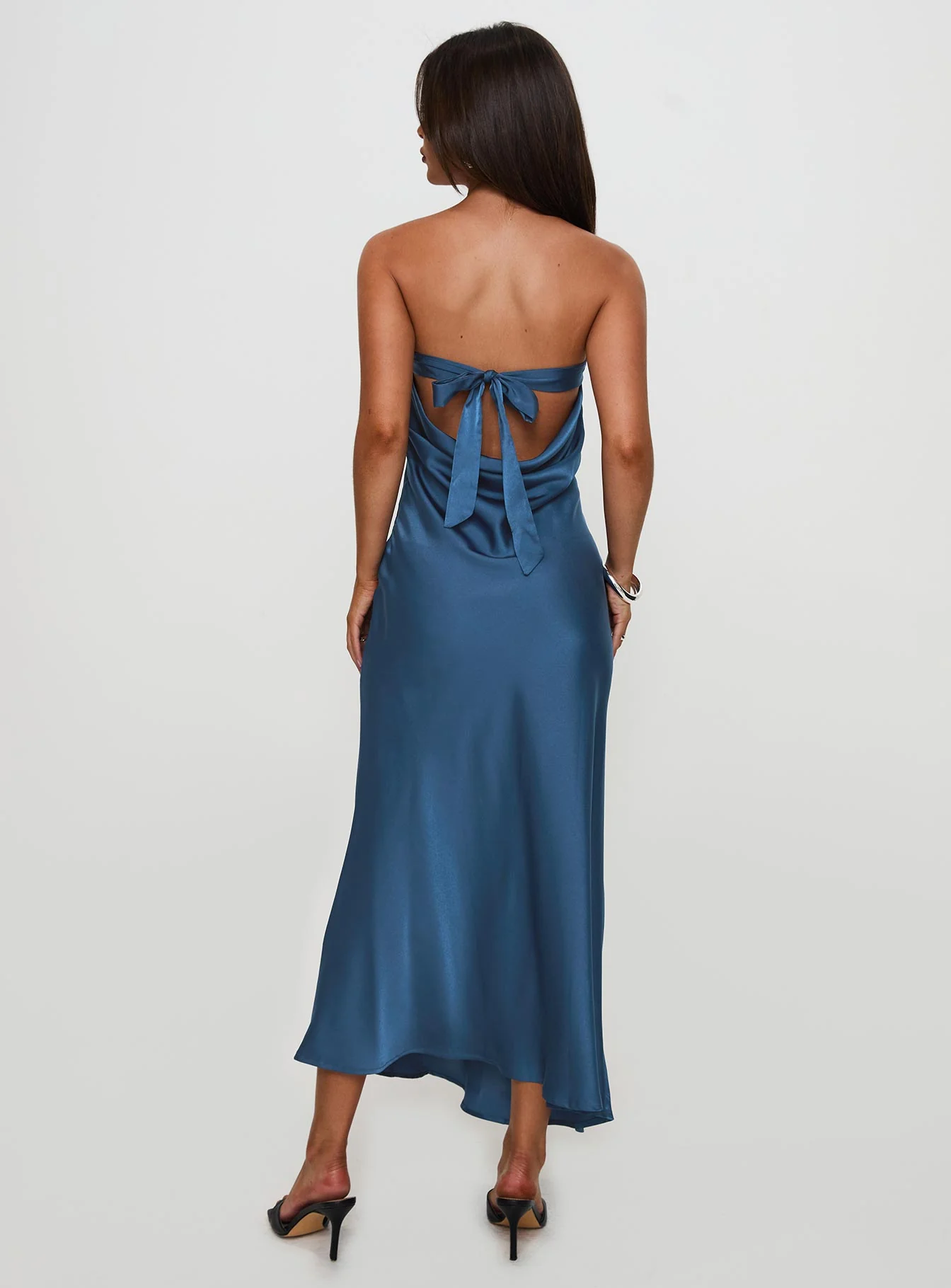 Haley Maxi Dress Mid Blue - Image 10