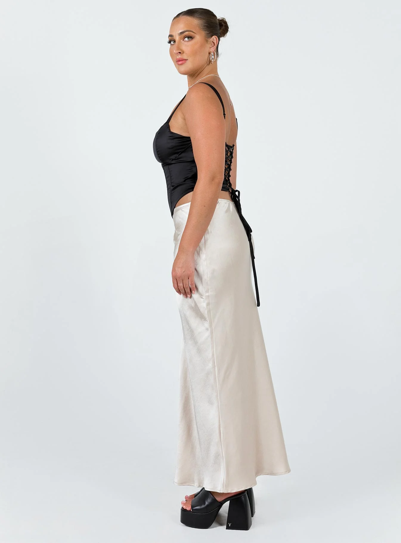 Haley Maxi Skirt Champagne - Image 4