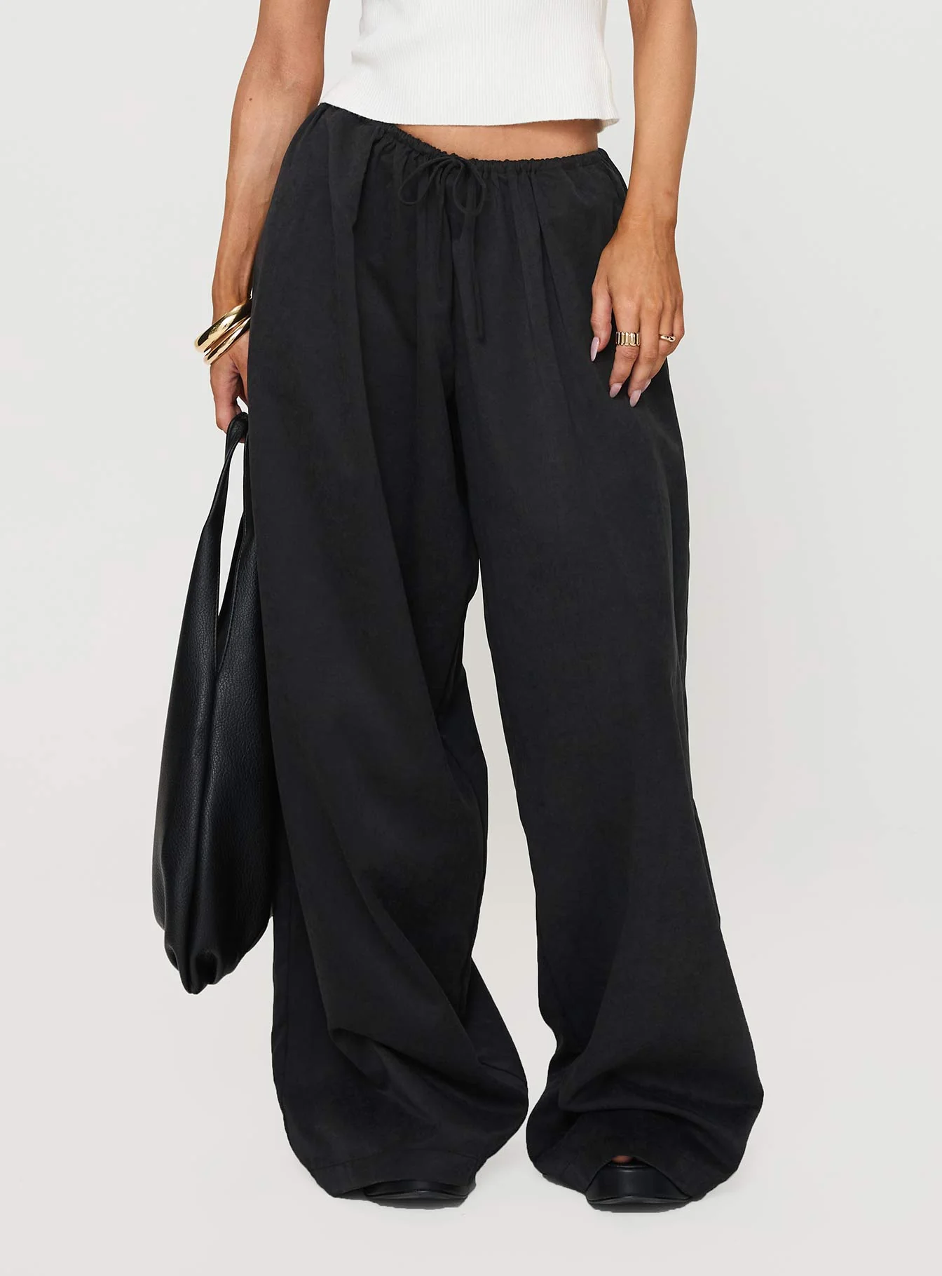 Bungala Oversized Relaxed Pants Black Petite - Image 2
