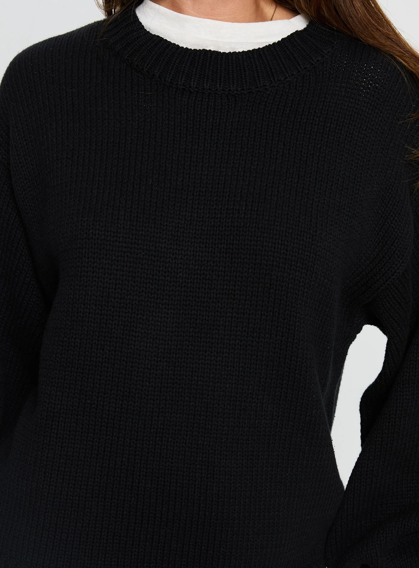 Harmony Balloon Sleeve Knit Sweater Black - Image 6