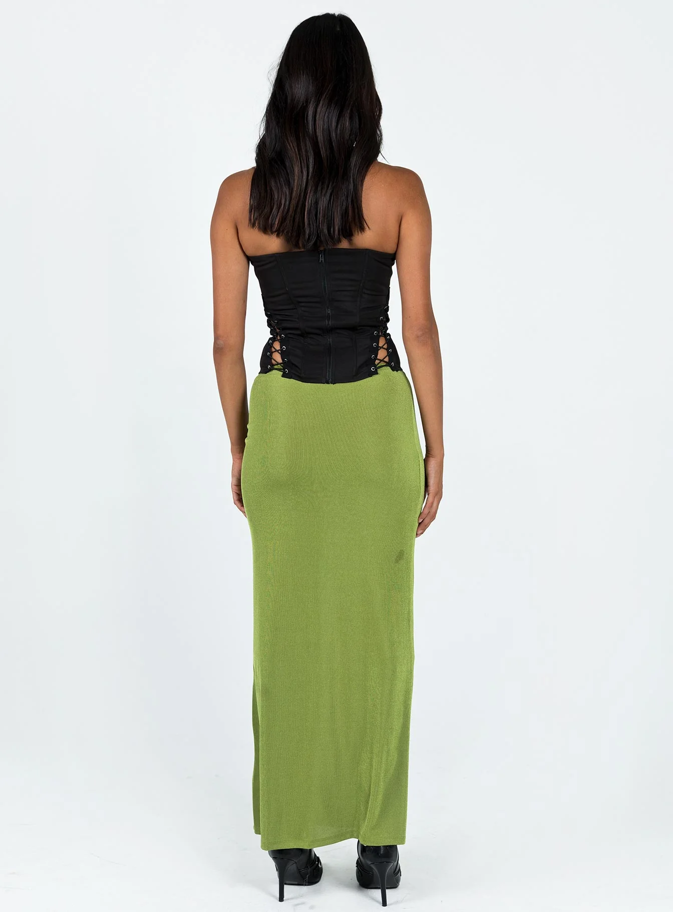 Harriette Maxi Skirt Green - Image 5