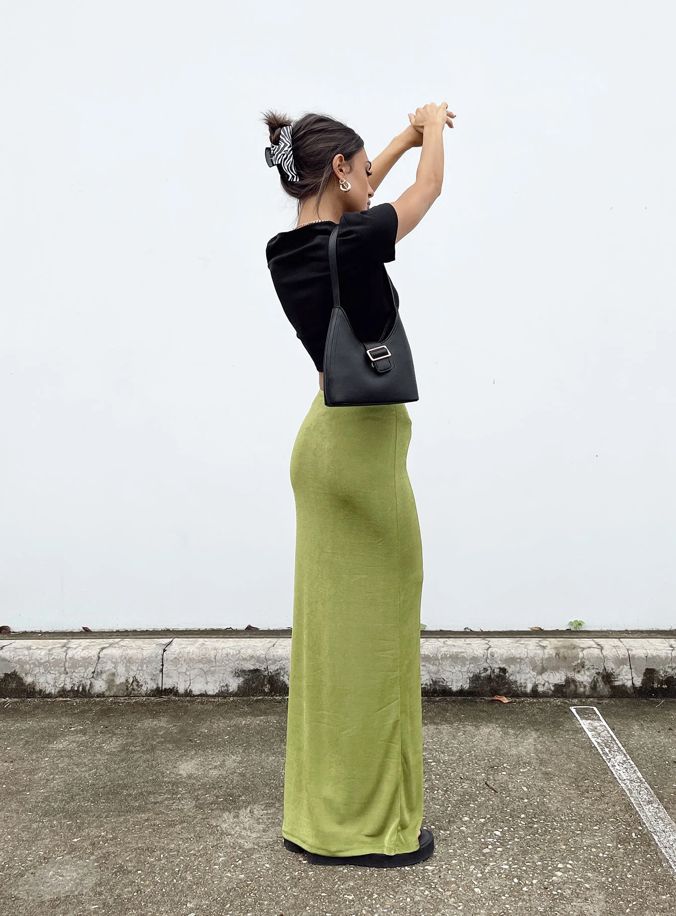 Harriette Maxi Skirt Green - Image 7