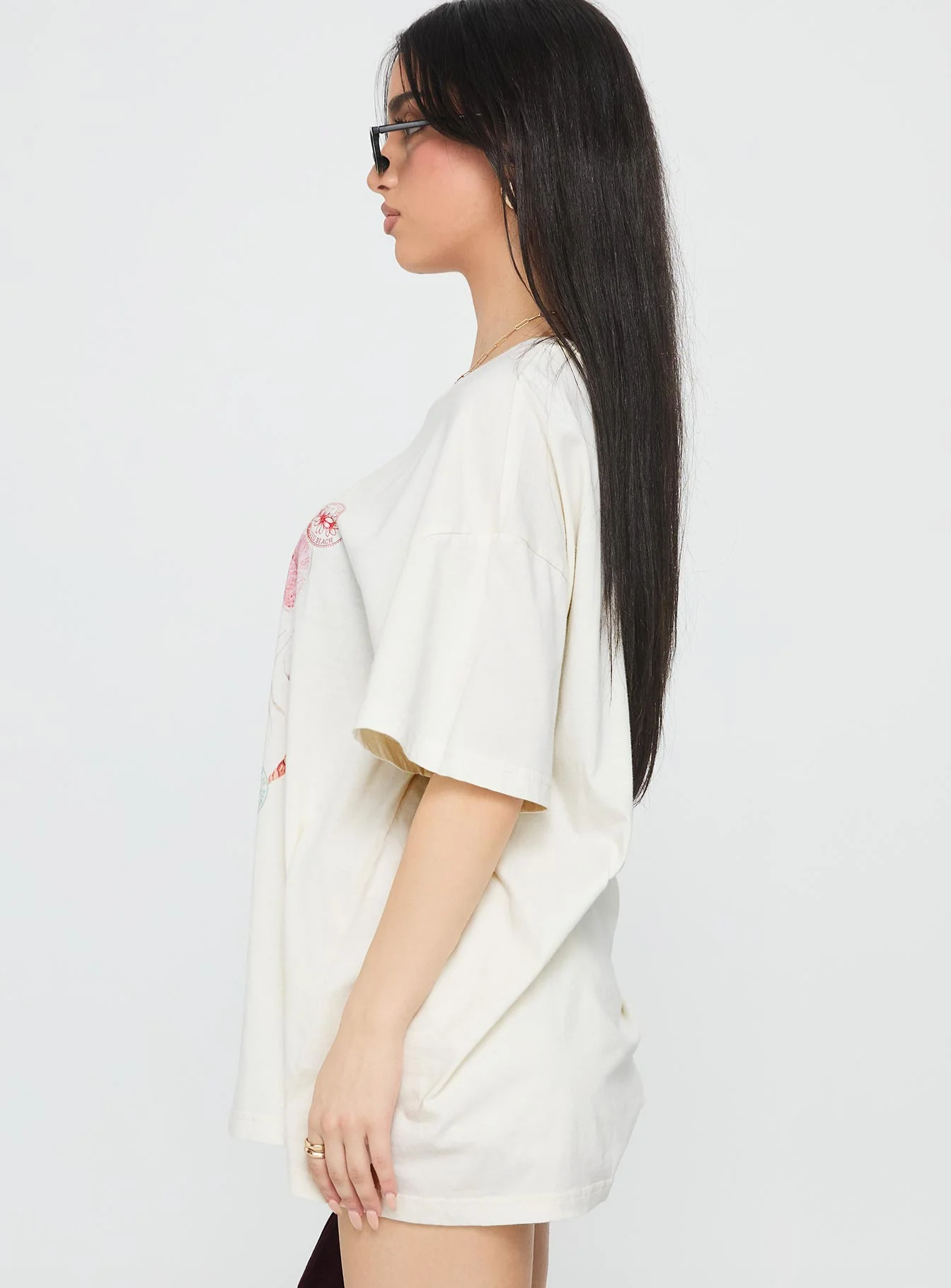 Hawaii Locale Oversized Graphic Tee Marshmellow - Image 4