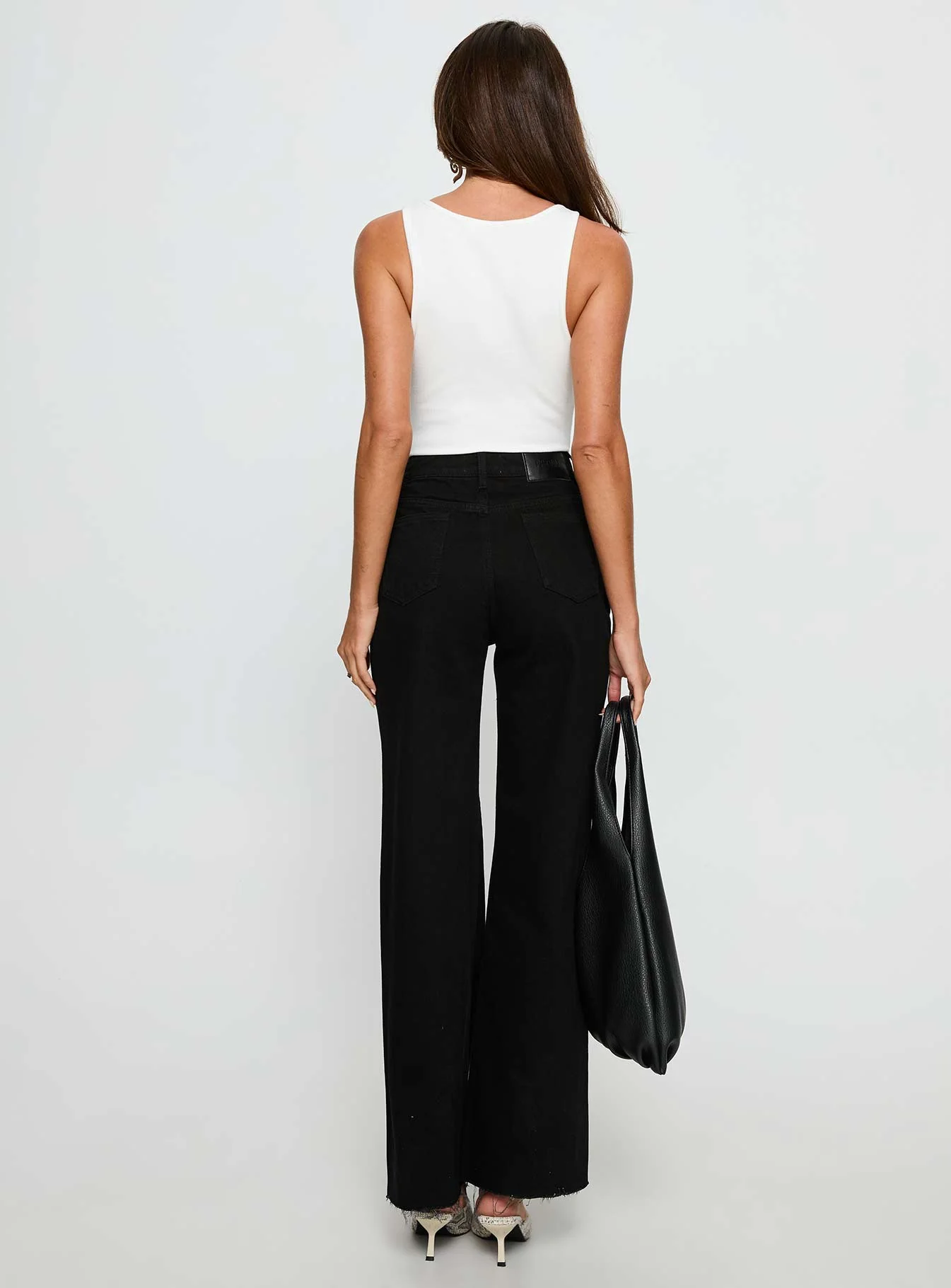 Henesey High Rise Straight Leg Jeans Jet Black - Image 4