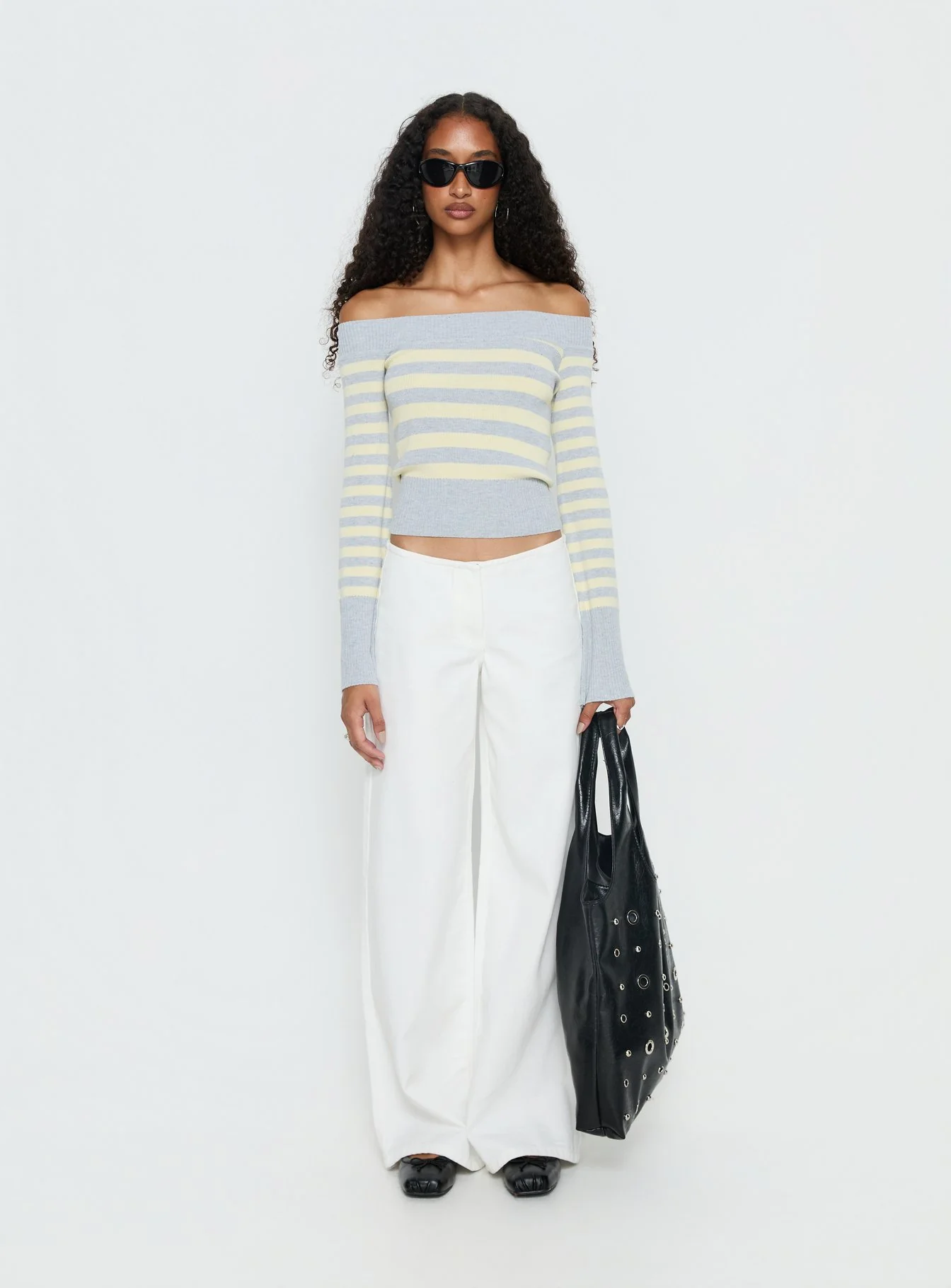 Hereos Mid Rise Baggy Leg Jeans White - Image 7