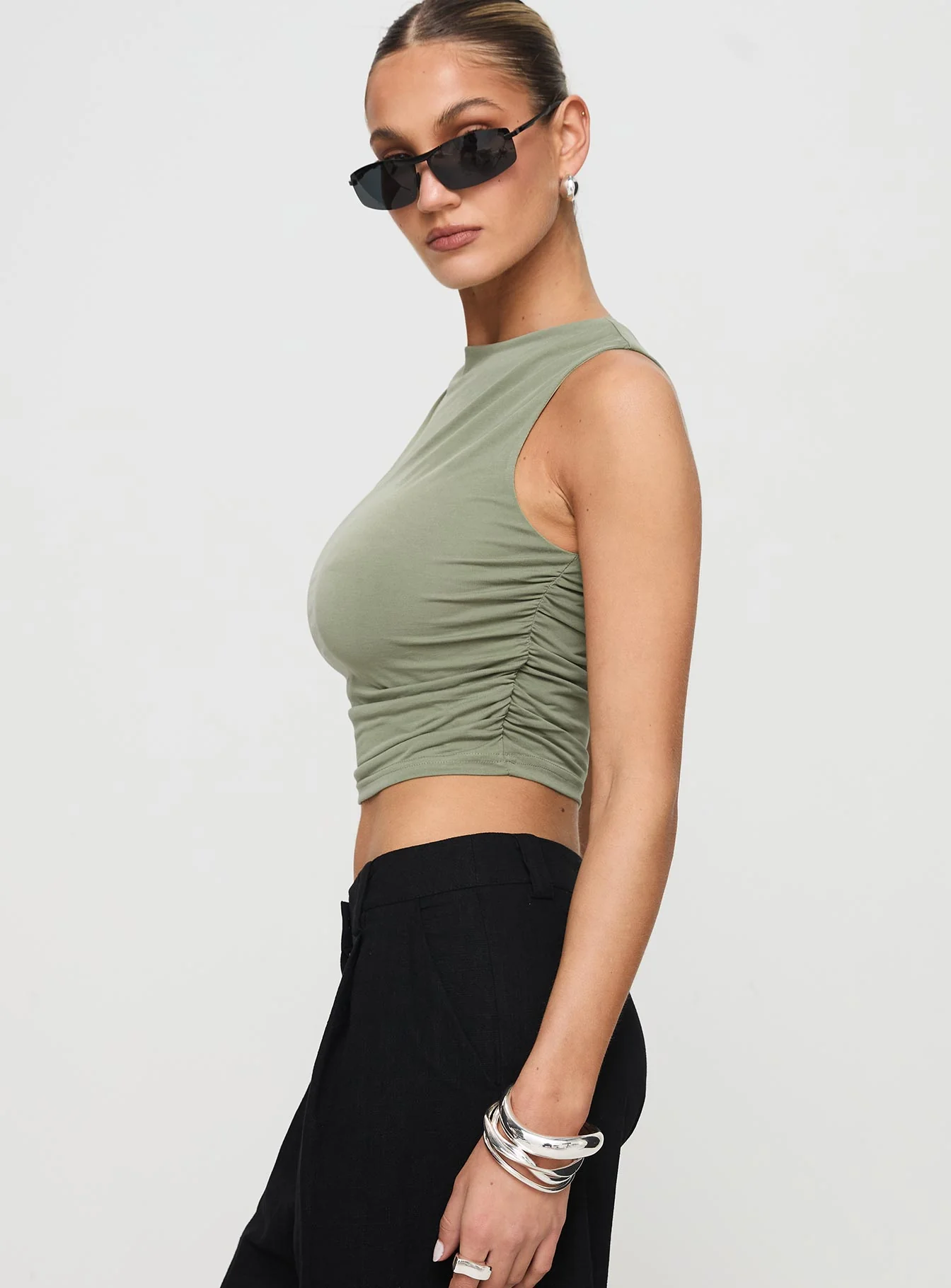 Hold Em High Neck Top Green - Image 4