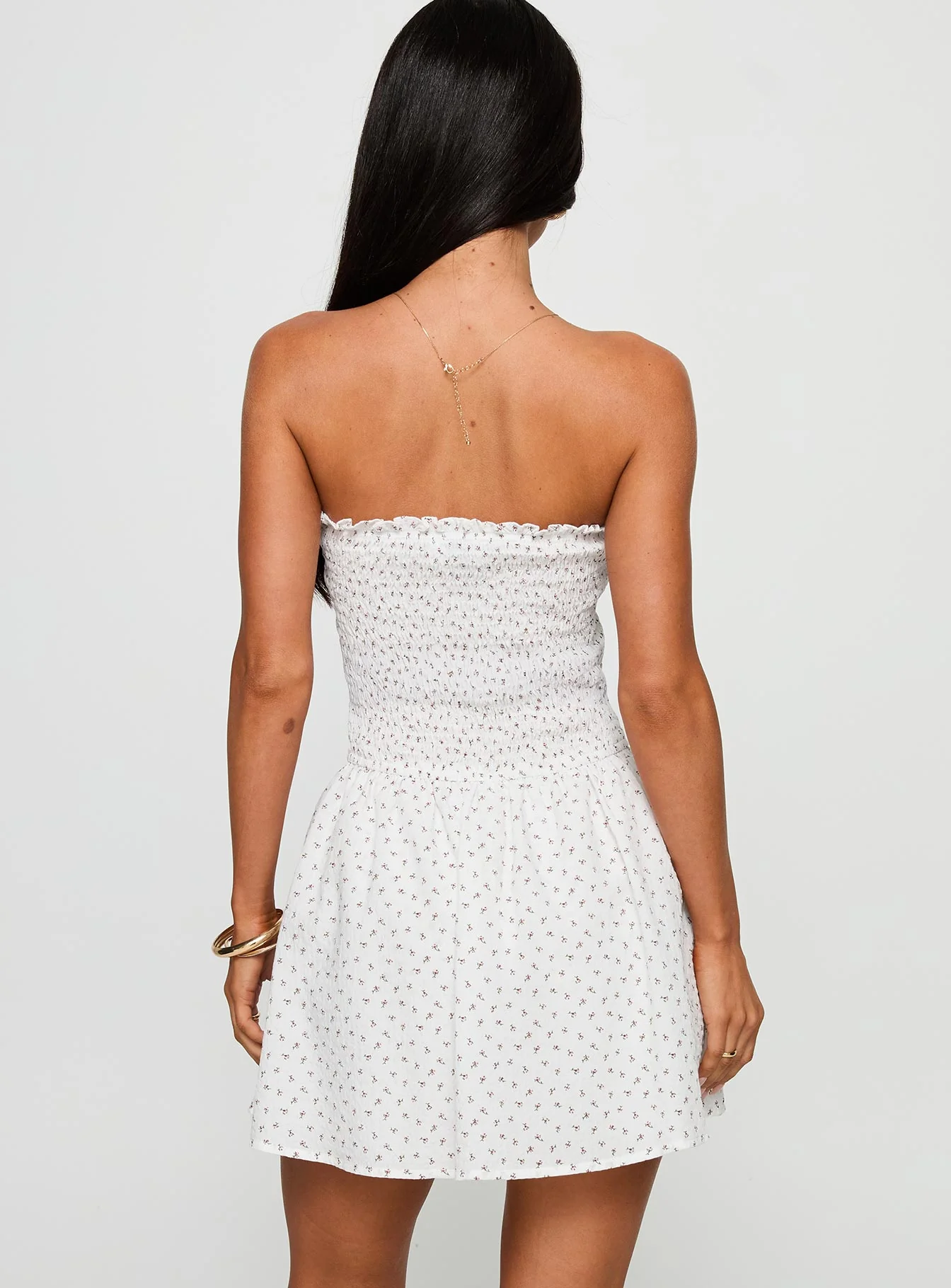How To Love Tie Detail Romper White Floral - Image 5