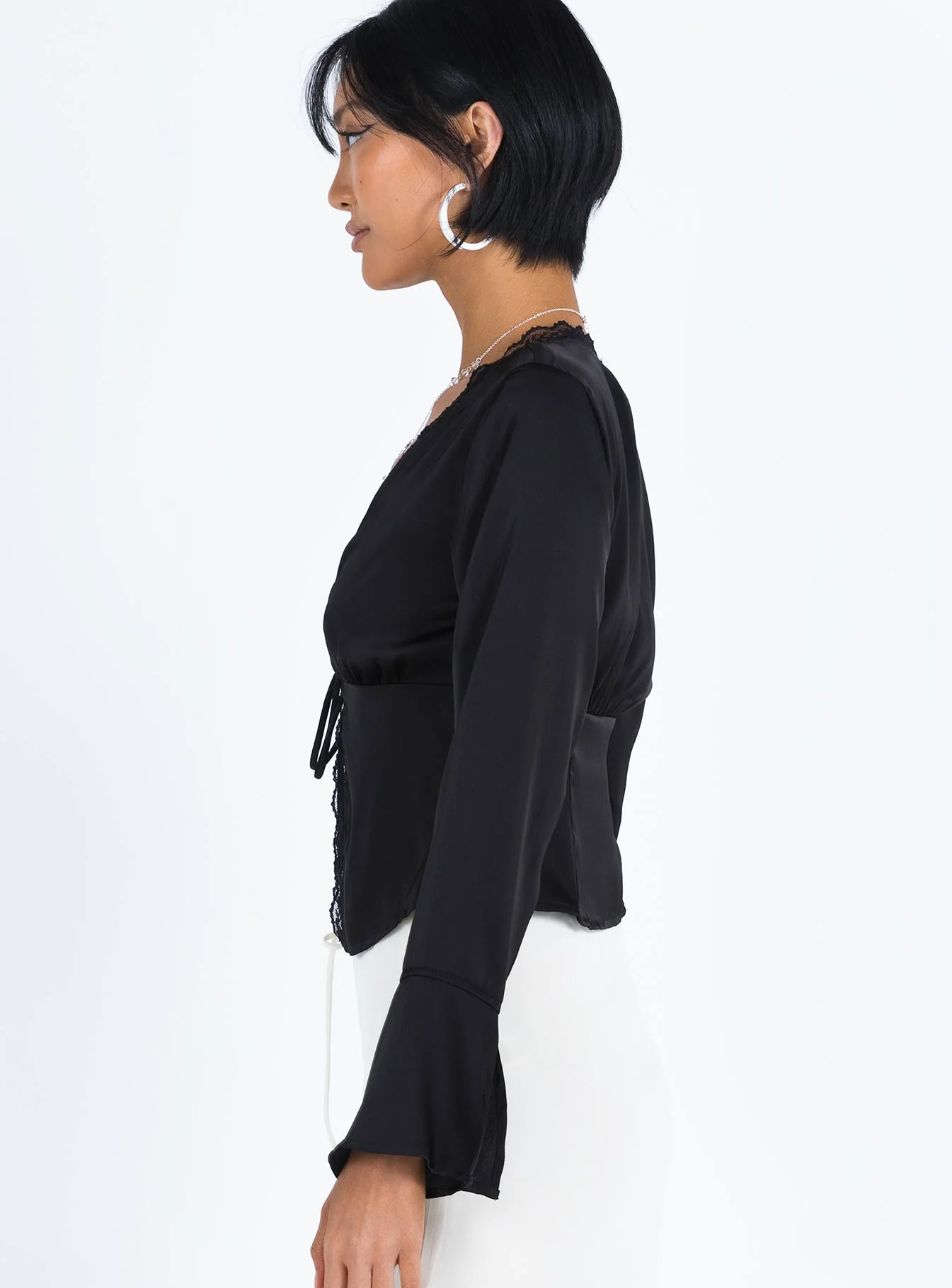 Hunton Long Sleeve Top Black - Image 4
