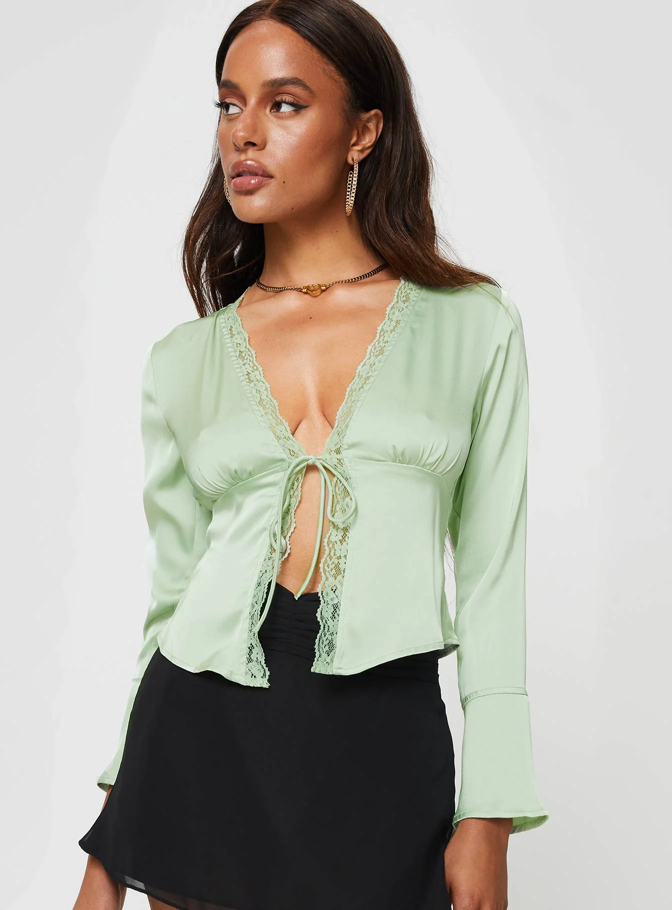 Hunton Long Sleeve Top Green - Image 2