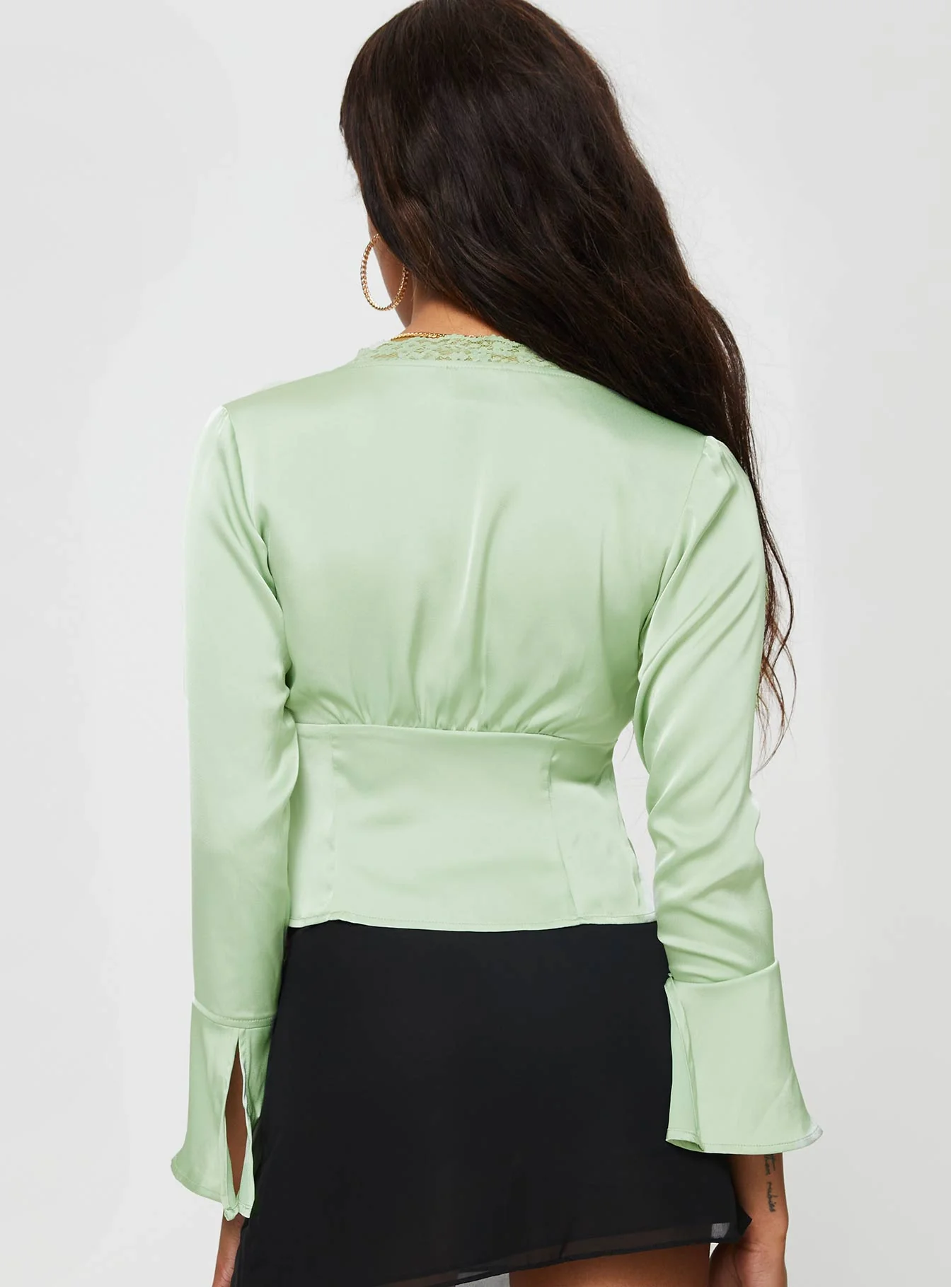Hunton Long Sleeve Top Green - Image 5
