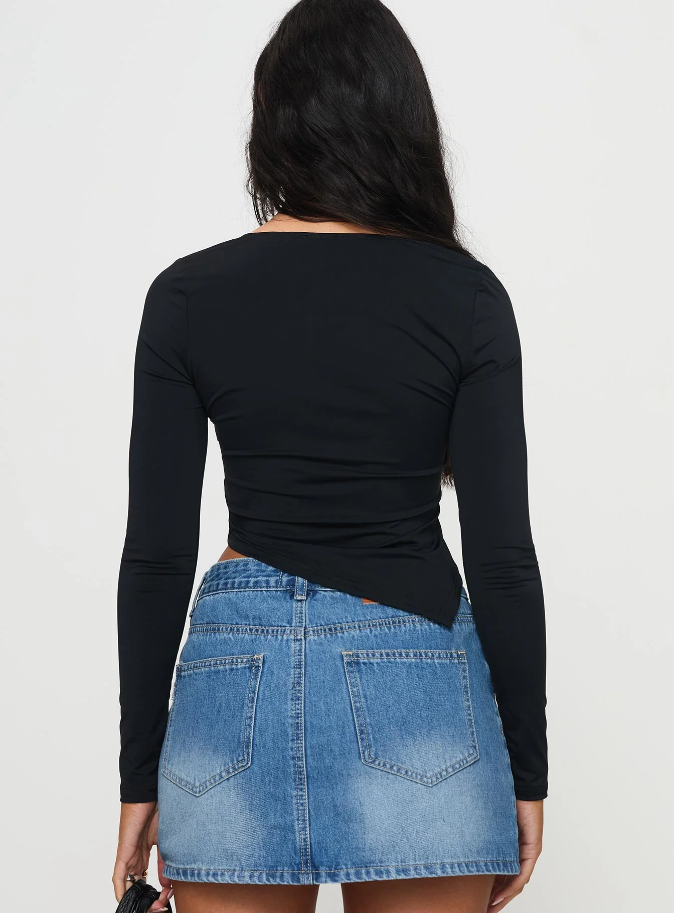 Inca Long Sleeve Top Black - Image 4