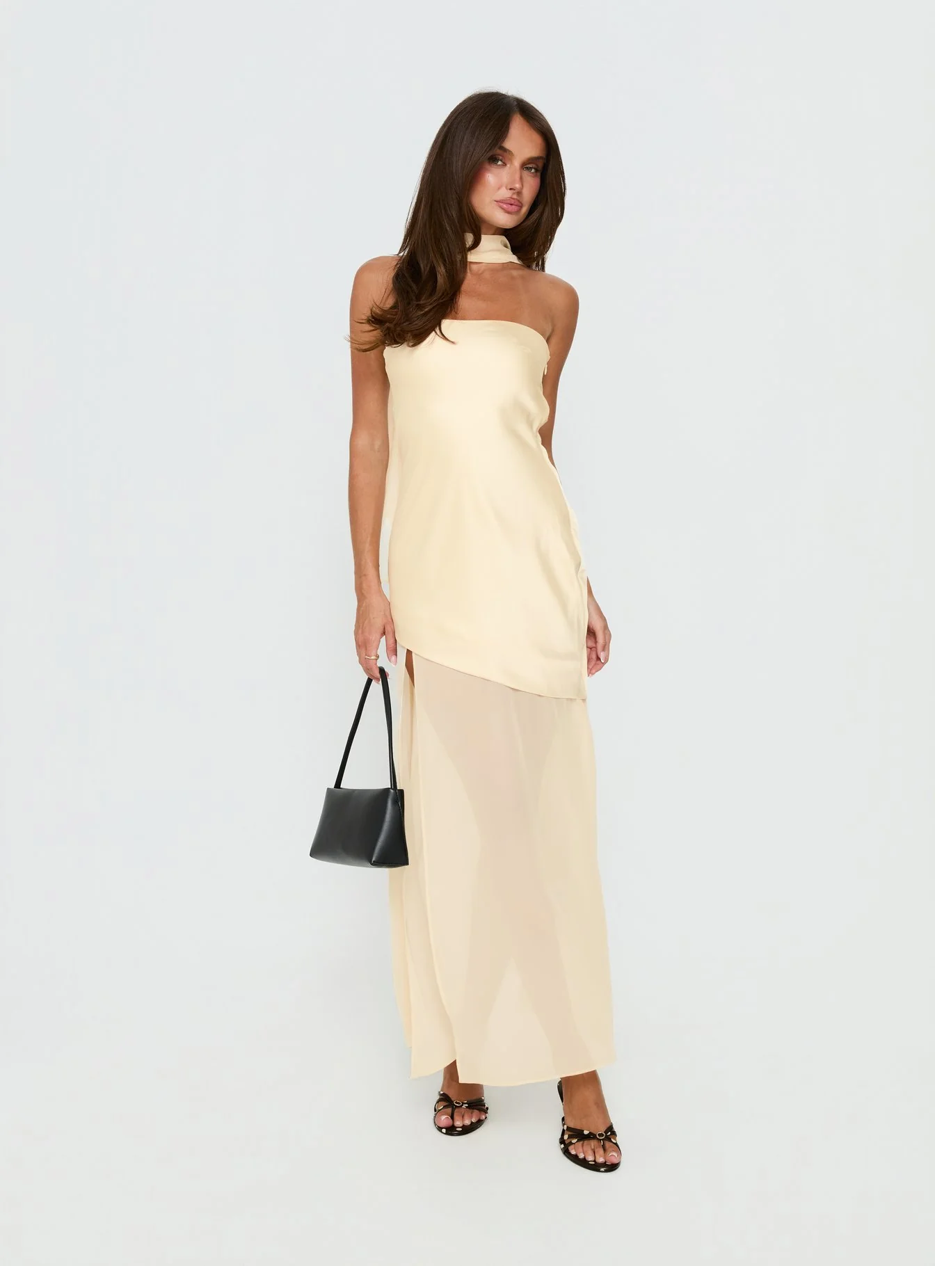 Irisie Strapless Scarf Maxi Dress Yellow - Image 3